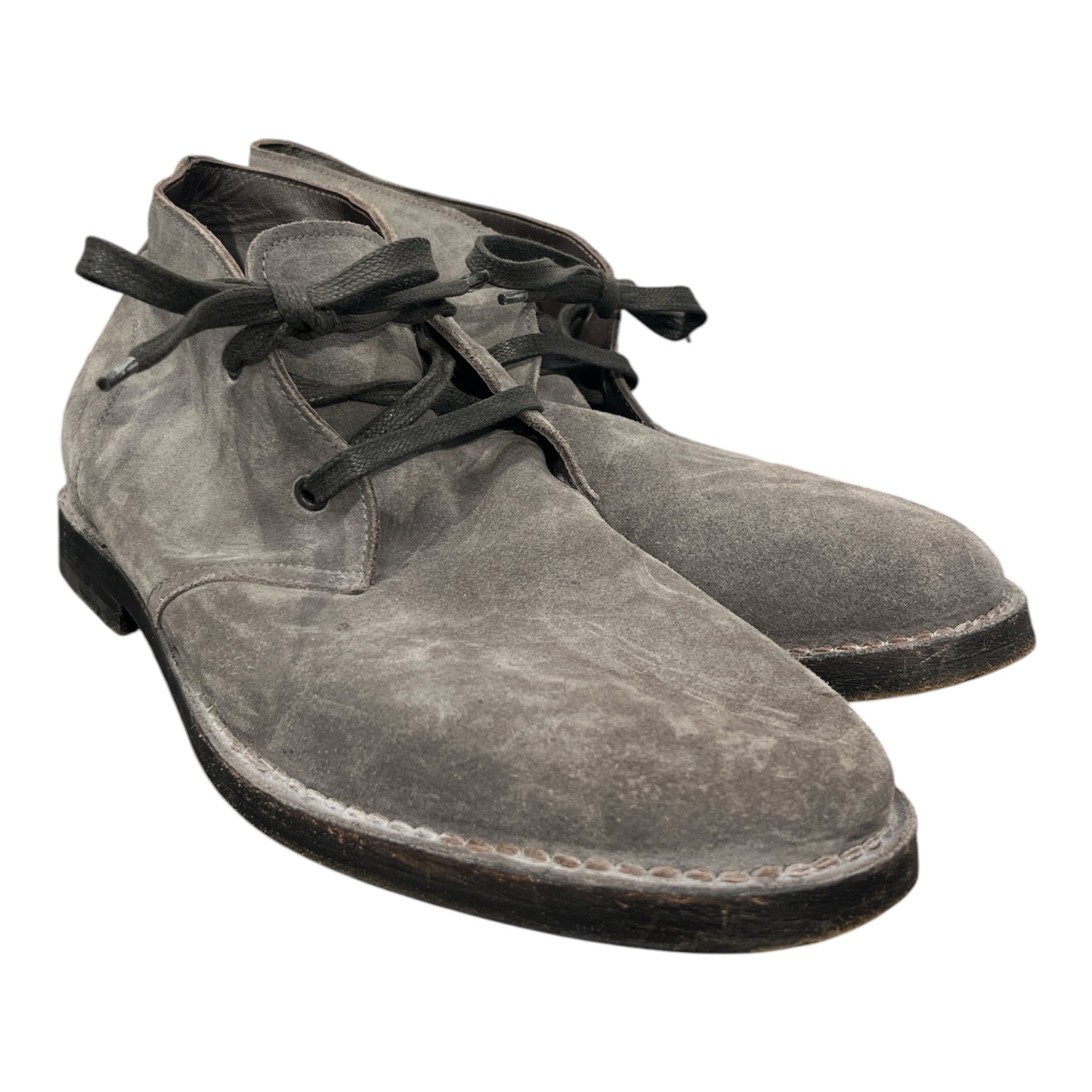 BOTTEGA VENETA/Dress Shoes/EU 44/Suede/GRY/BRWN LEATHER INT-LACE UP view 1