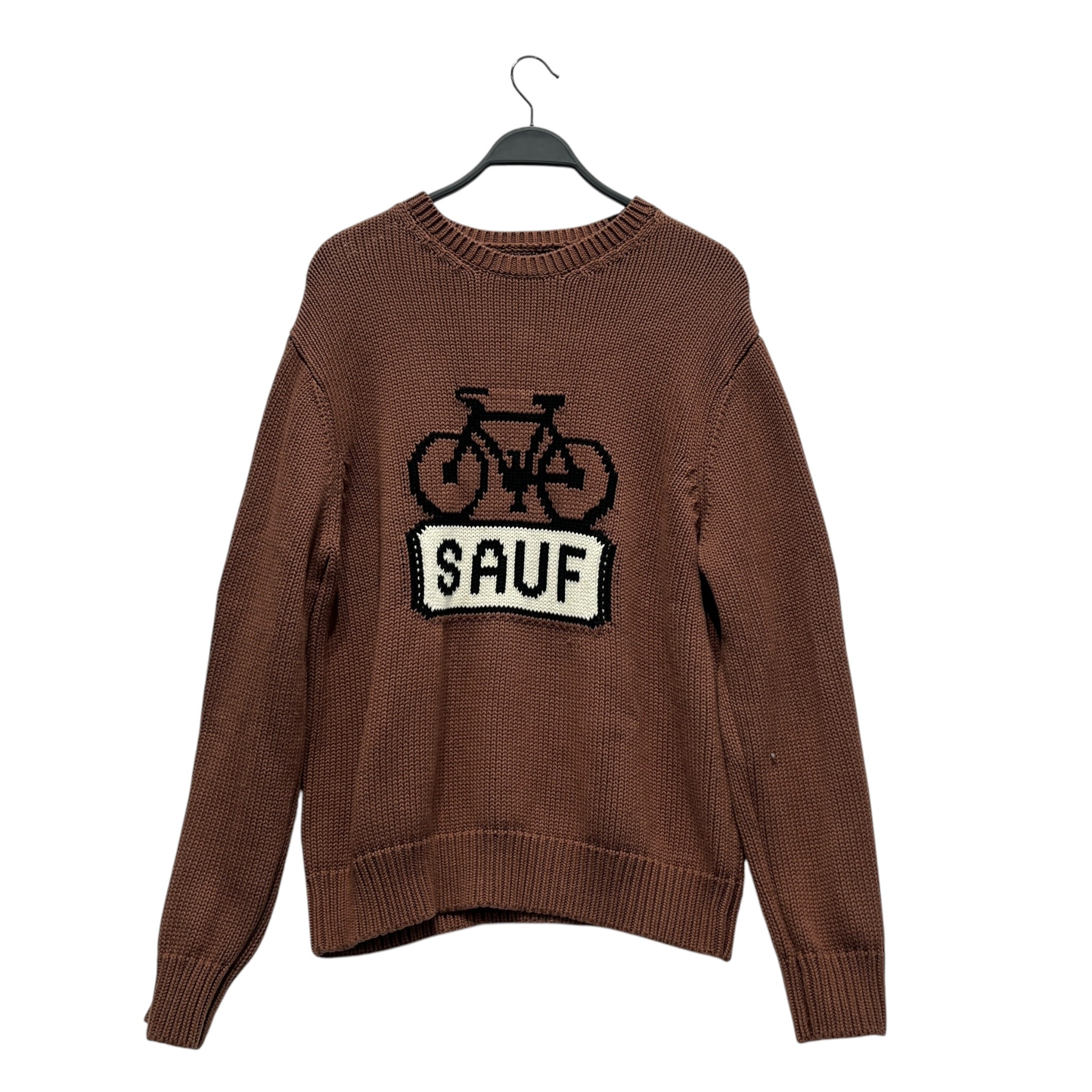 Golf Le Fleur(Le Fleur)/Heavy Sweater/L/Graphic/Cotton/BRW/Pullover/SAUF Bicycle Heavy Knit Crew view 1