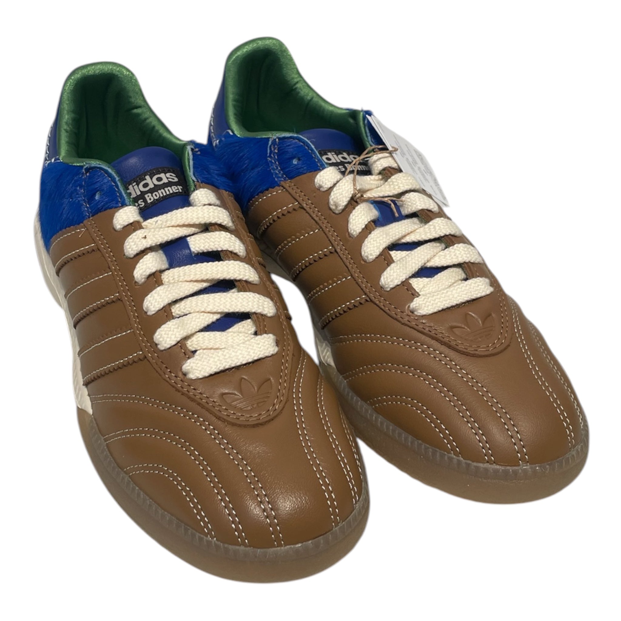 adidas/WALES BONNER/Low-Sneakers/US 9/Fur/BLU/BROWN AND BLUE PONY HAIR view 1
