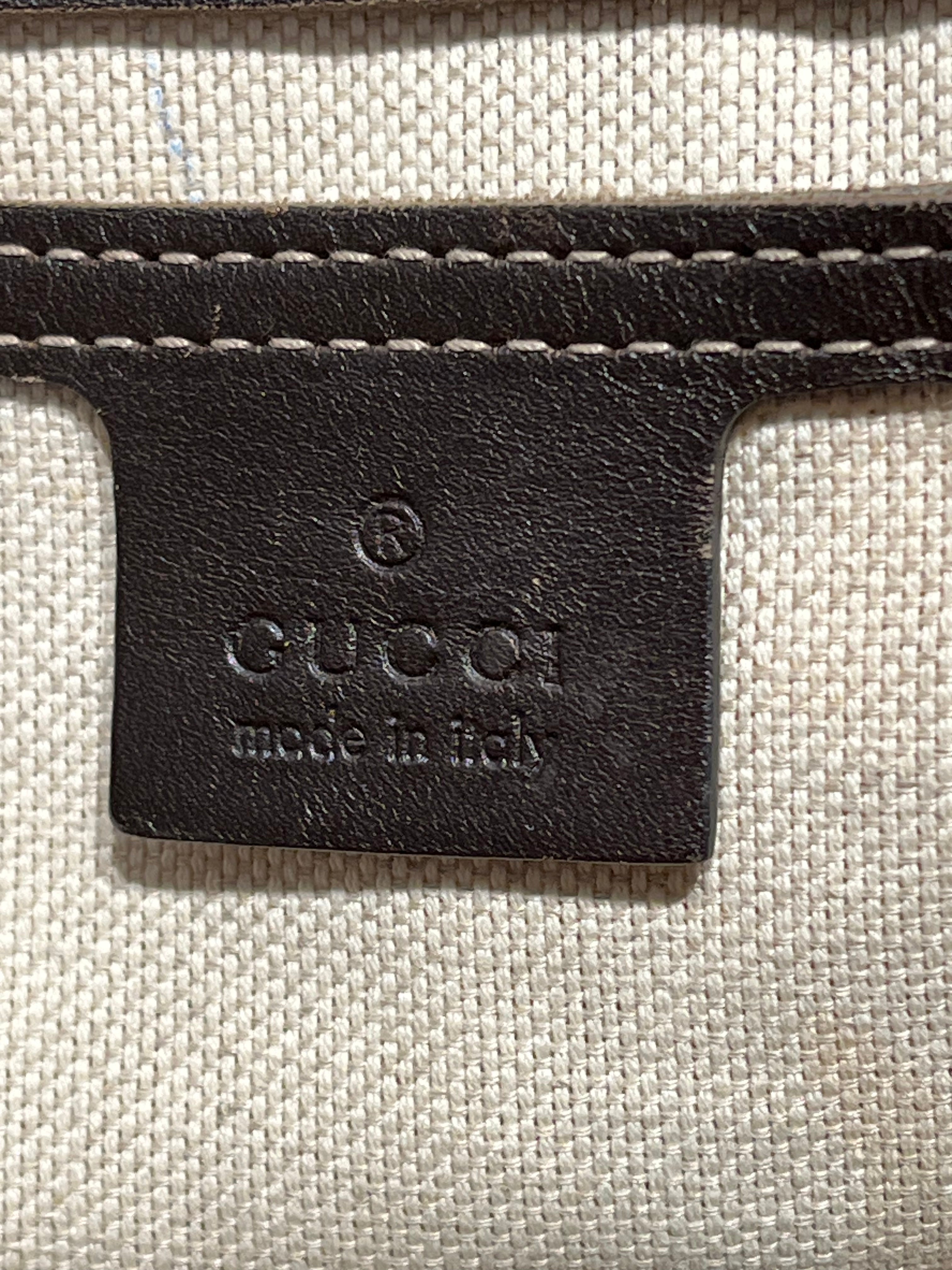 GUCCI/Tote Bag/Leather/KHK/GG Supreme Vertical Tote view 11