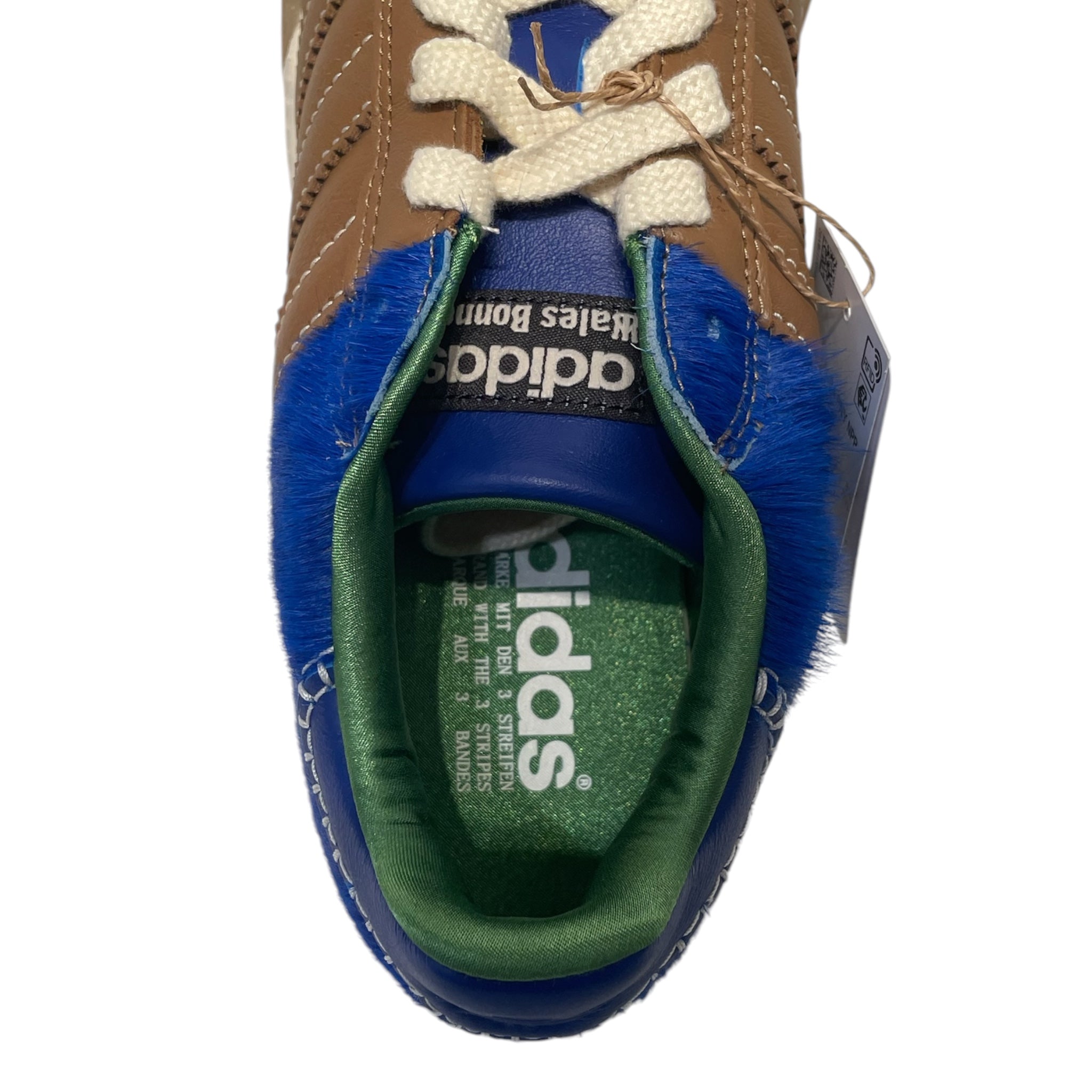 adidas/WALES BONNER/Low-Sneakers/US 9/Fur/BLU/BROWN AND BLUE PONY HAIR view 3