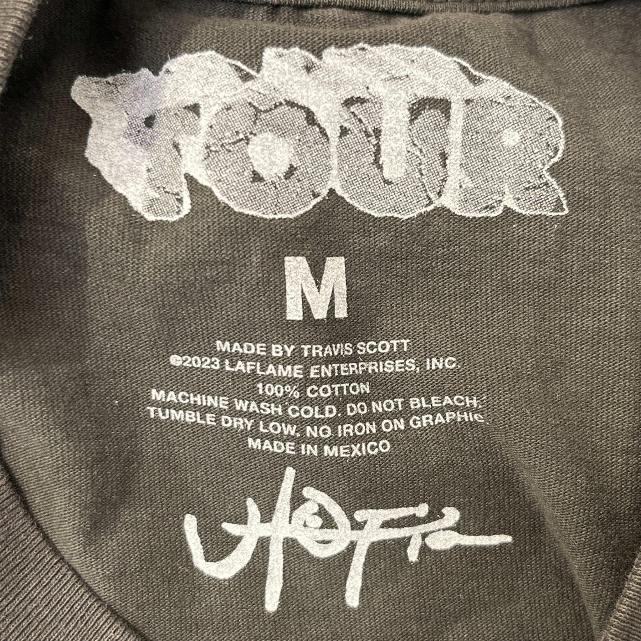 UTOPIA TOUR/T-Shirt/M/Cotton/GRY/All Over Print/TRAVIS SCOTT TOUR MERCH view 3