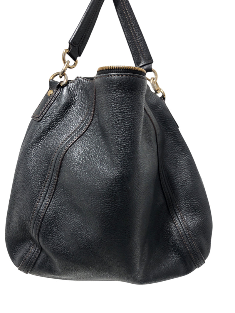 MCM/Tote Bag/Leather/BLK/