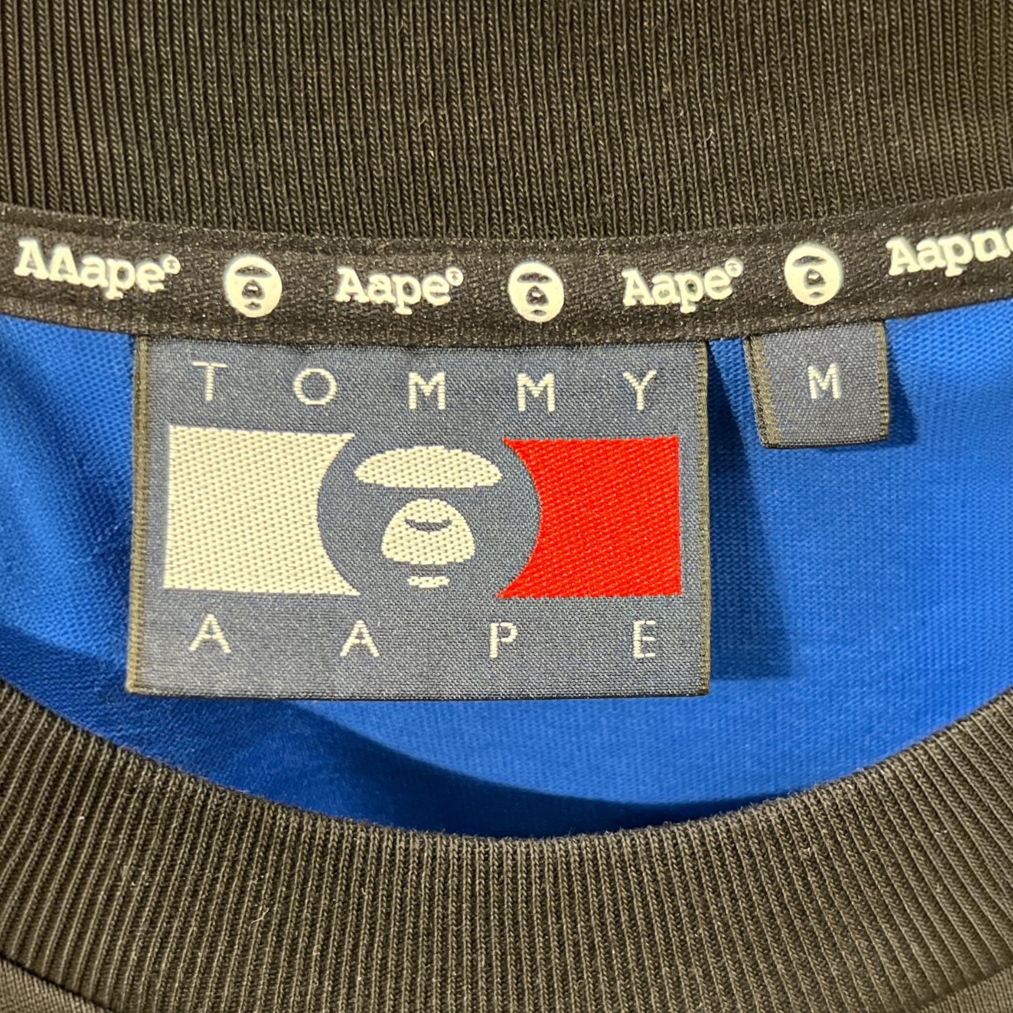 TOMMY HILFIGER/LS T-Shirt/M/Cotton/BLK/AAPE BY BATHING APE view 3
