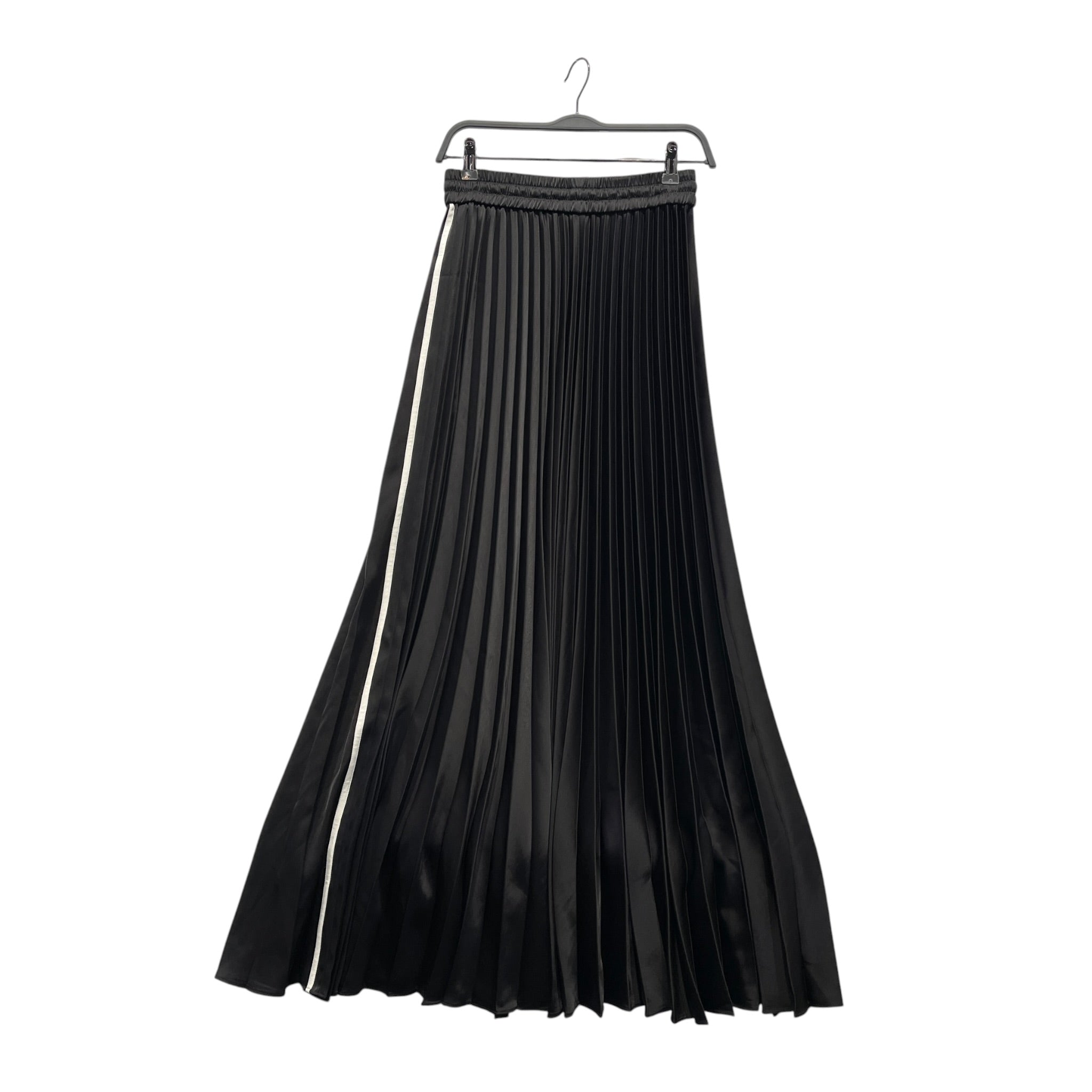 PETER DO/Long Skirt/XS/Silk/BLK/BLACK PLEATED WHITE LINE SKIRT view 2