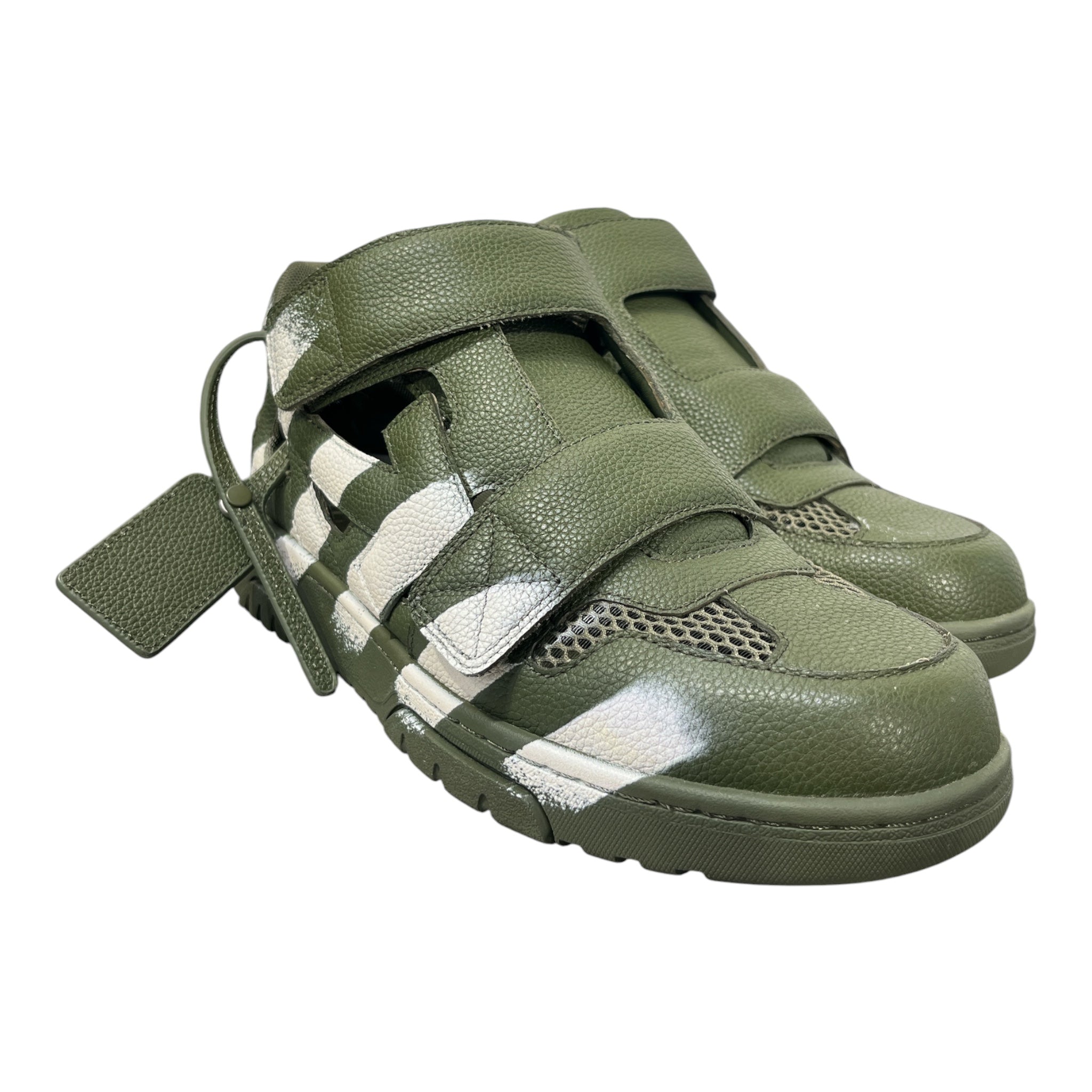 OFF-WHITE/Hi-Sneakers/EU 42/Leather/GRN/OUT OF OFFICE OLIVE GREEN view 1