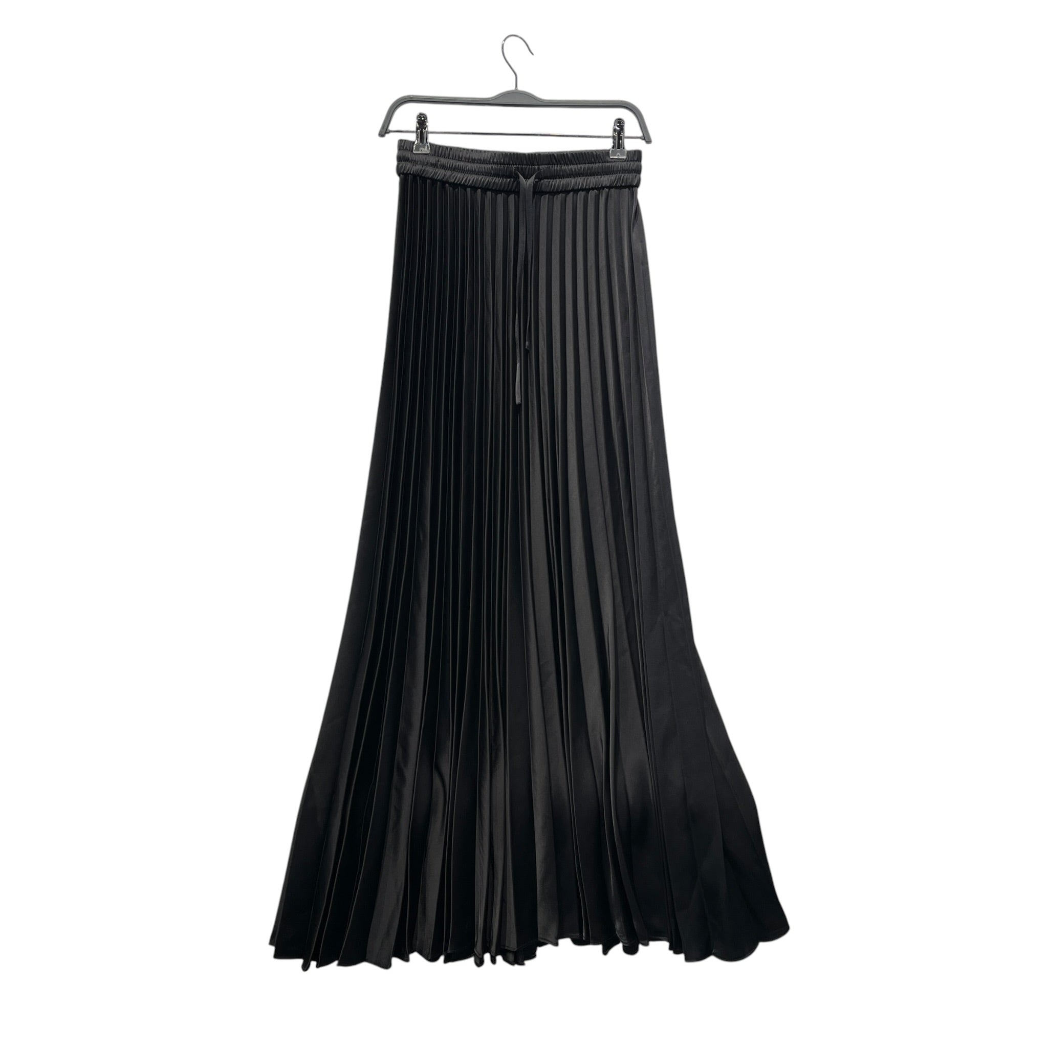 PETER DO/Long Skirt/XS/Silk/BLK/BLACK PLEATED WHITE LINE SKIRT view 1
