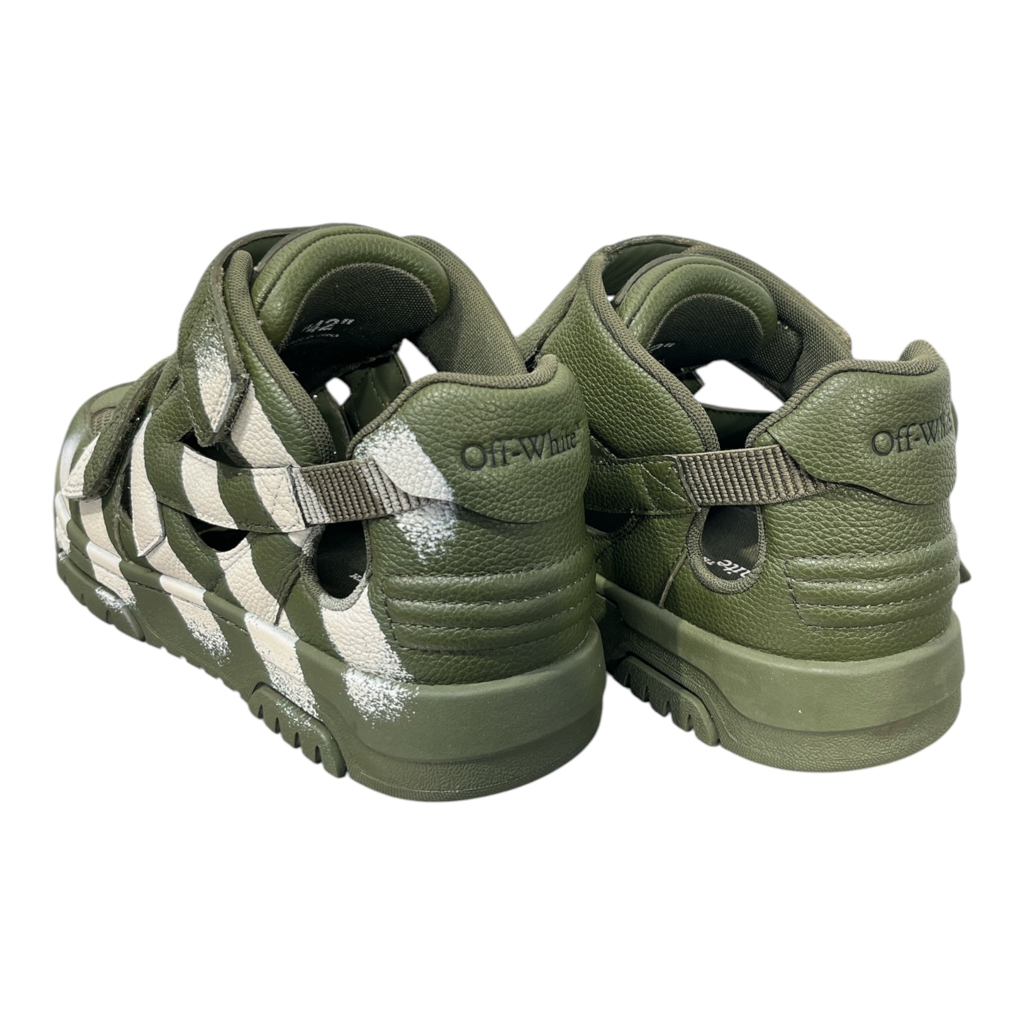 OFF-WHITE/Hi-Sneakers/EU 42/Leather/GRN/OUT OF OFFICE OLIVE GREEN view 2