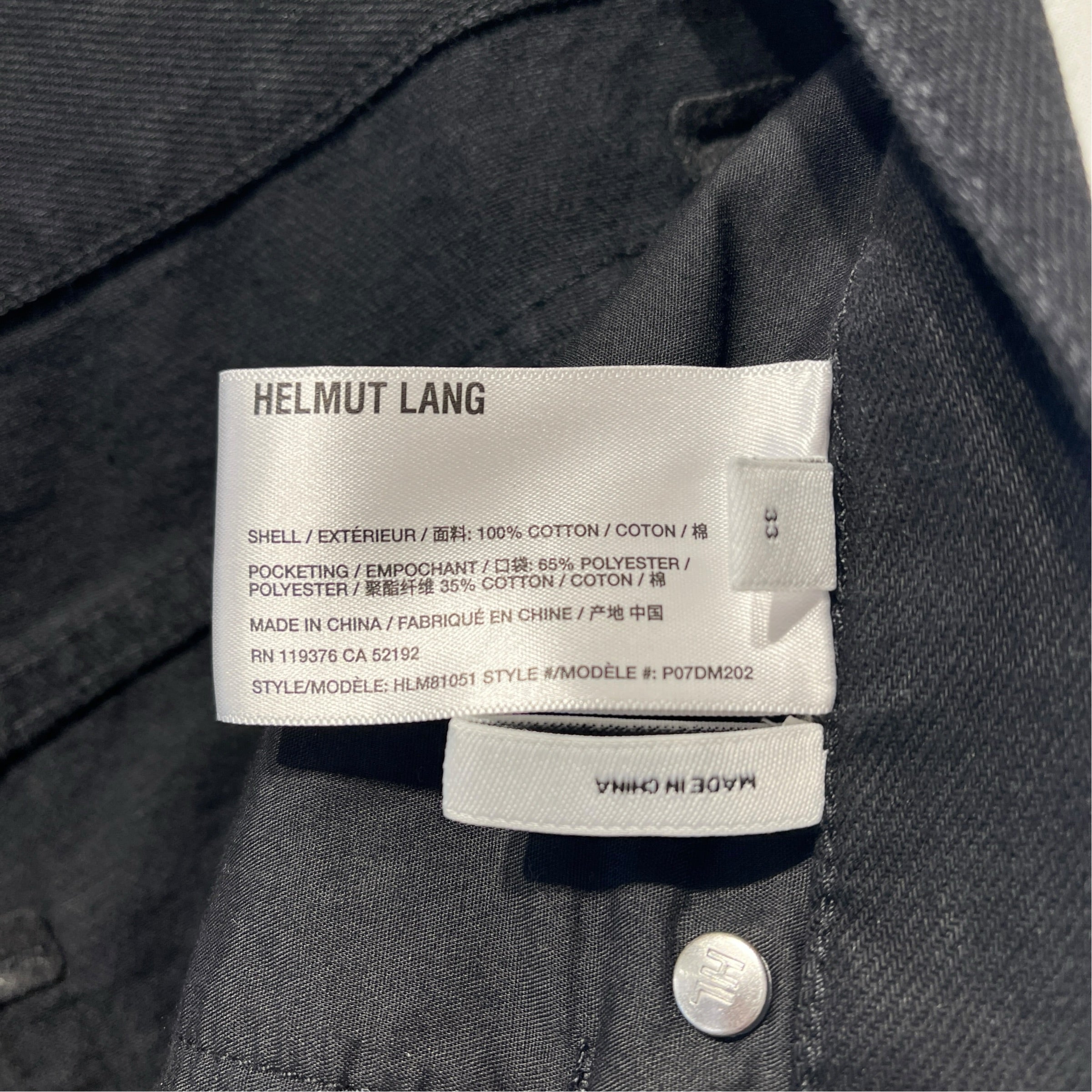 Helmut Lang/Carpenter Pants/33/Cotton/BLK/ZIPPER CARPENTER DOUBLE KNEE view 4