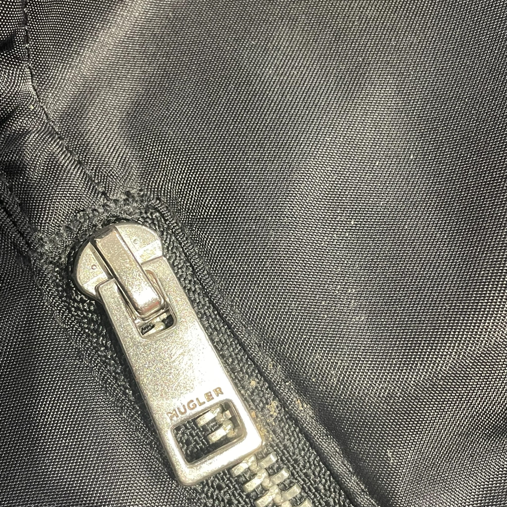Thierry Mugler/H&M/Puffer Jkt/M/Nylon/BLK/multi zip view 7