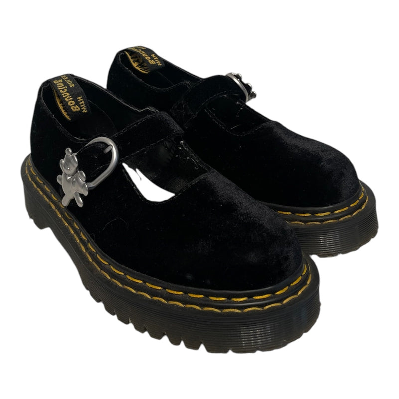 Dr.Martens/Heaven By Marc Jacobs/Flat Shoes/US 7/Velour/BLK/bex mary jane