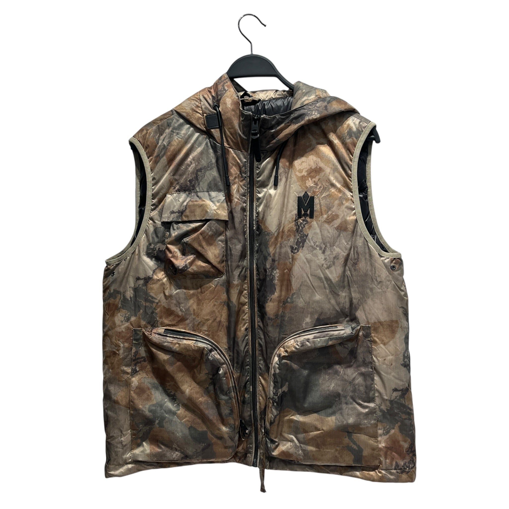 MACKAGE/Puffer Vest/42/Camouflage/Polyester/GRN/Camo Hooded Down Vest Pockets view 1