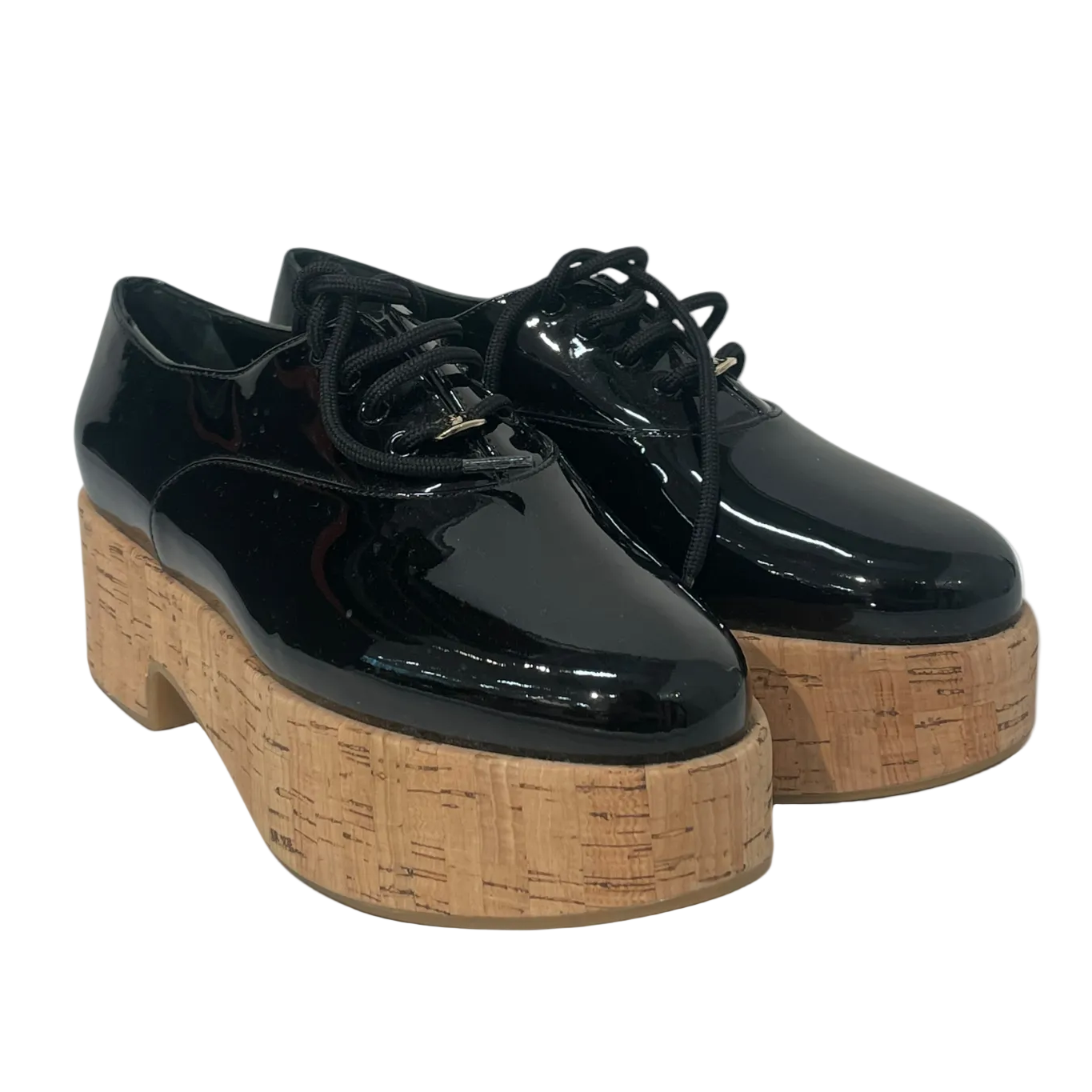 Salvatore Ferragamo/Loafers/US 5/Leather/BLK/Vivian Platform Oxfords view 1