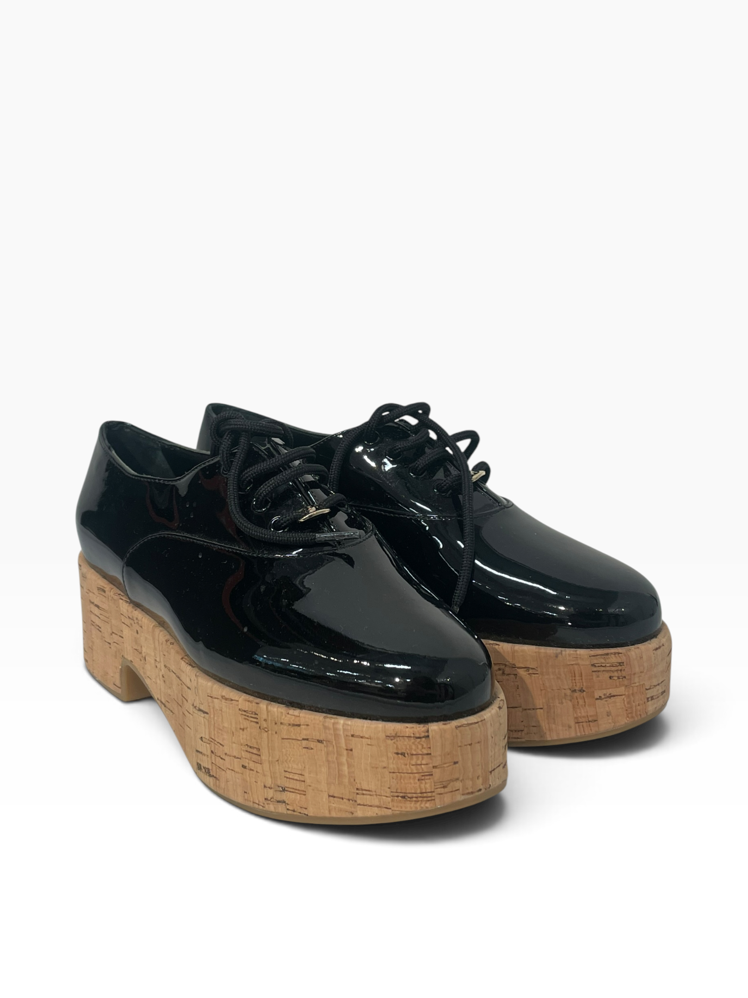 Salvatore Ferragamo/Loafers/US 5/Leather/BLK/Vivian Platform Oxfords view 2