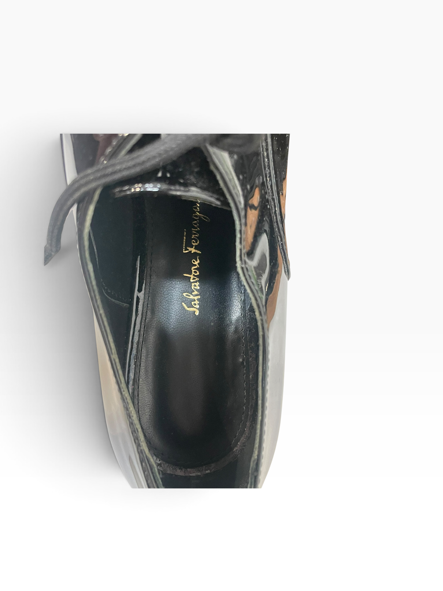 Salvatore Ferragamo/Loafers/US 5/Leather/BLK/Vivian Platform Oxfords view 3