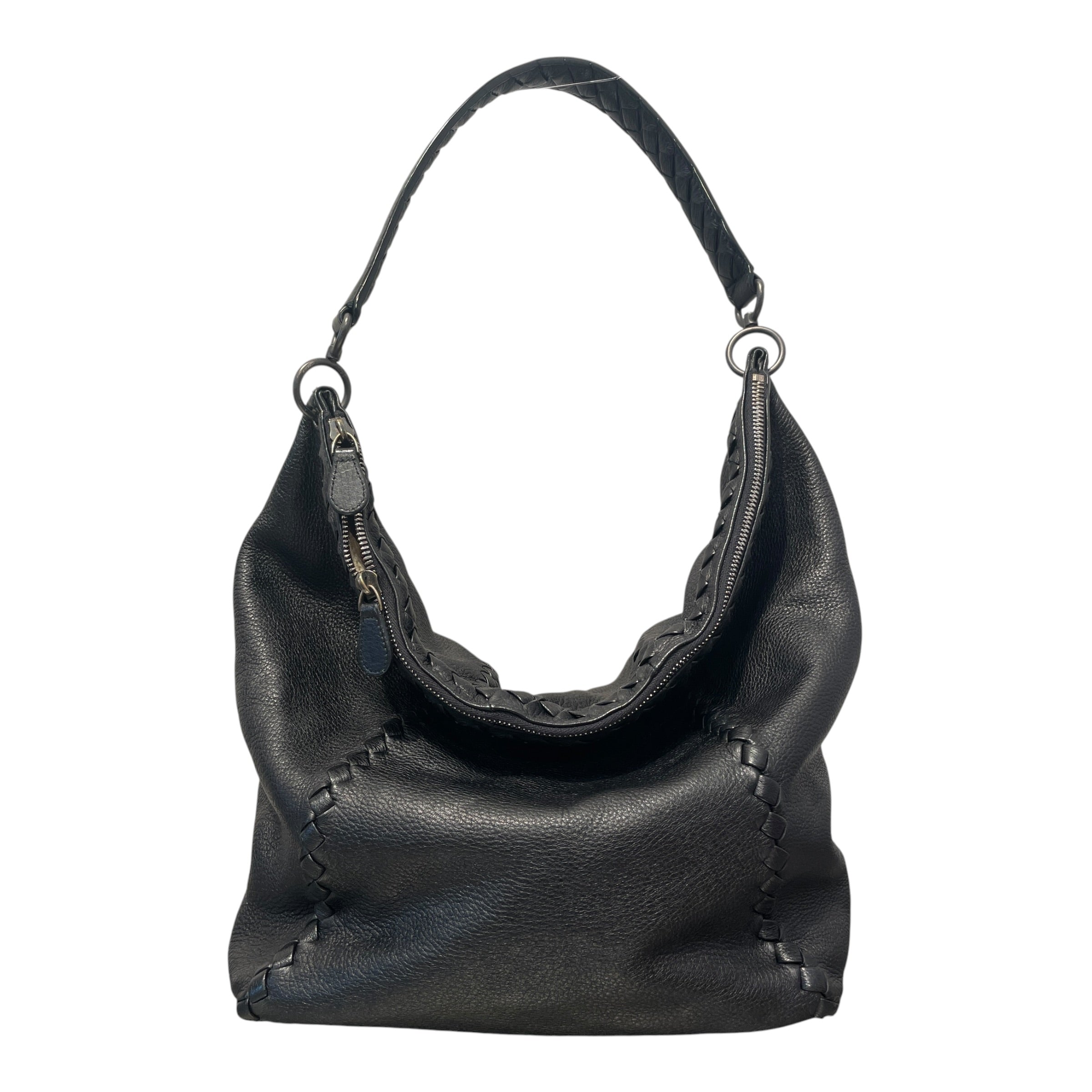 BOTTEGA VENETA/Hand Bag/Leather/BLK/Braided Leather view 1