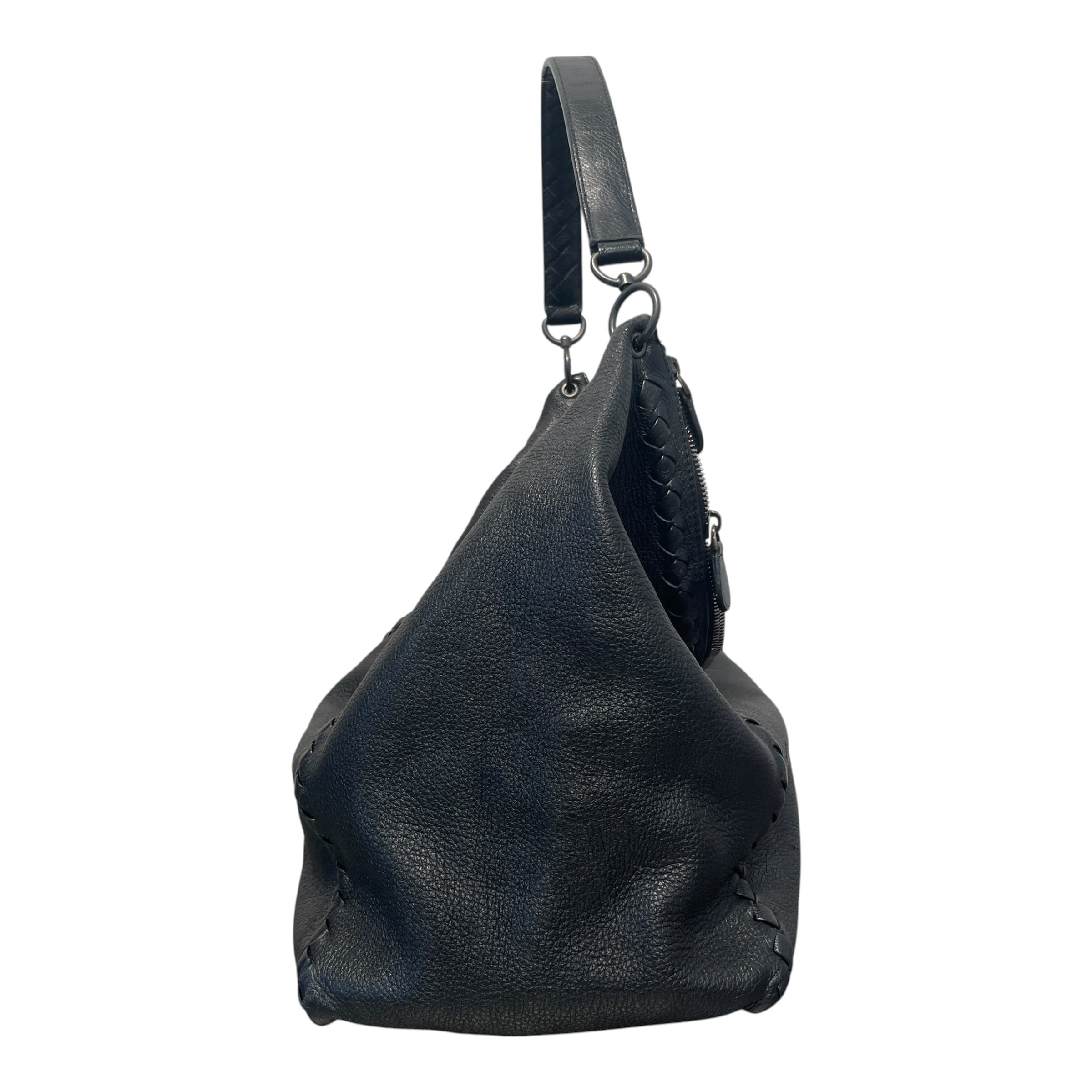 BOTTEGA VENETA/Hand Bag/Leather/BLK/Braided Leather view 2