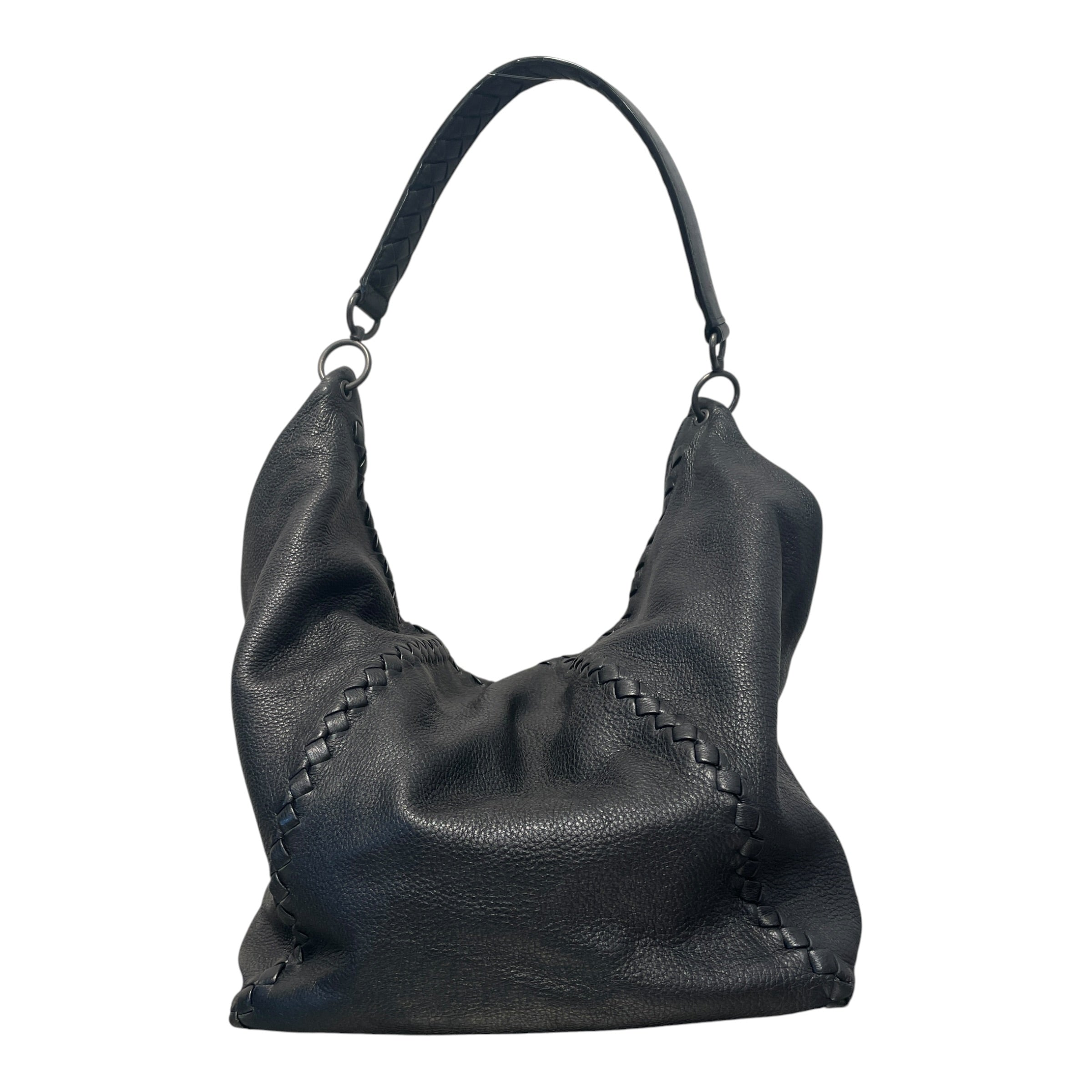 BOTTEGA VENETA/Hand Bag/Leather/BLK/Braided Leather view 3