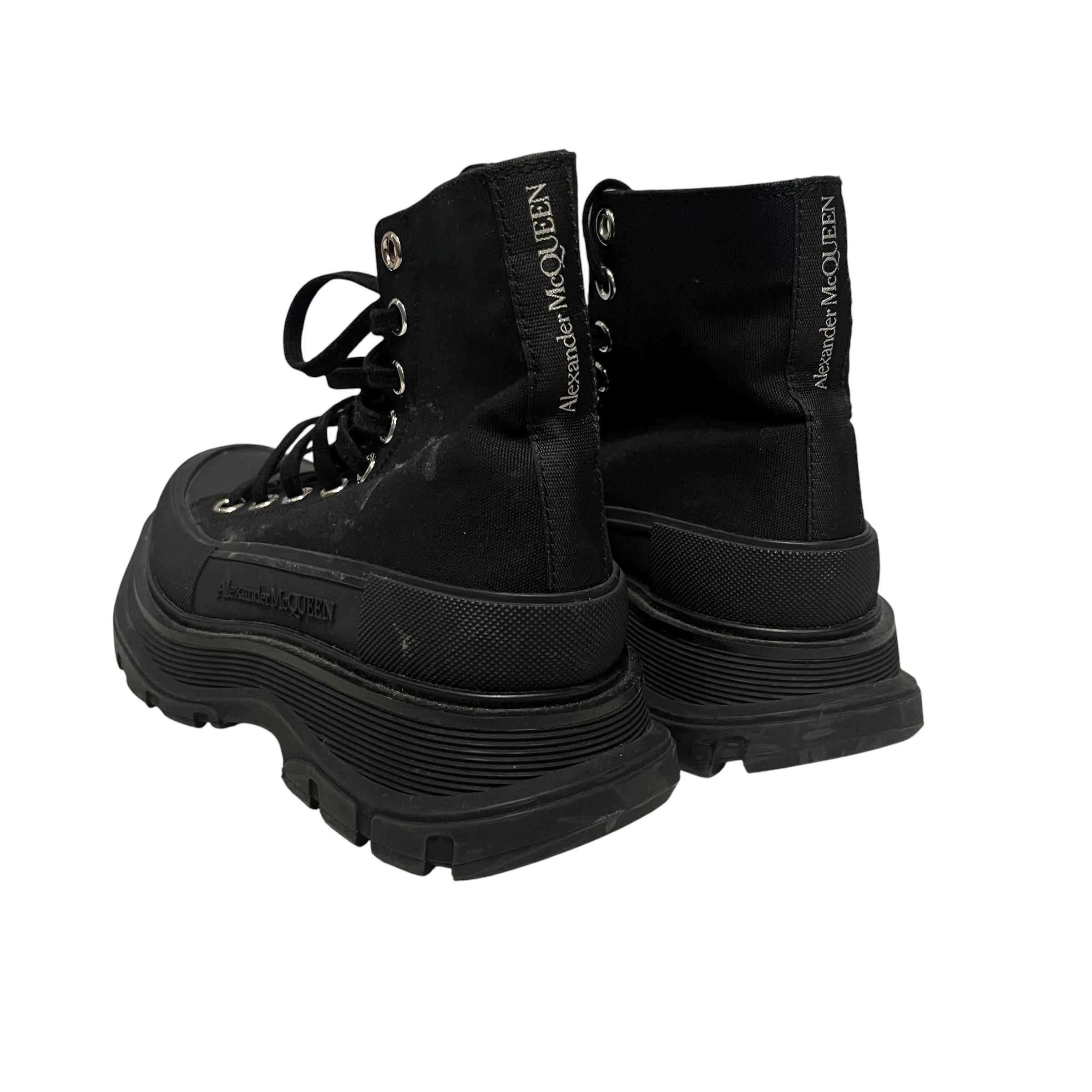 Alexander McQueen/Hi-Sneakers/US 6/Cotton/BLK/Platform/TREAD SLICK view 2