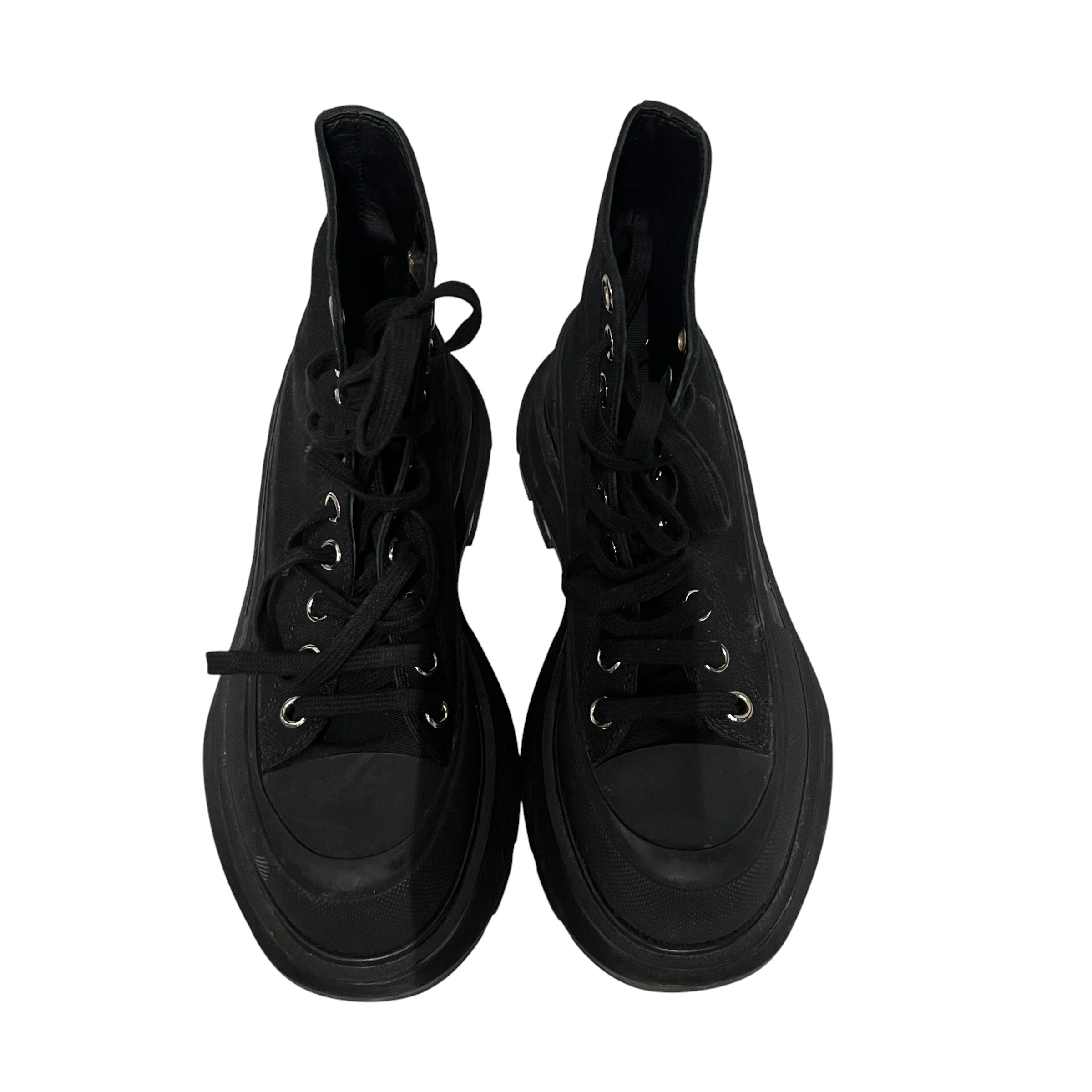Alexander McQueen/Hi-Sneakers/US 6/Cotton/BLK/Platform/TREAD SLICK view 3