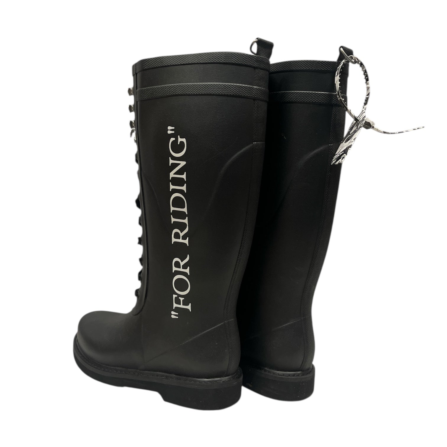 OFF-WHITE/Rain Boots/EU 38/BLK/for riding view 2