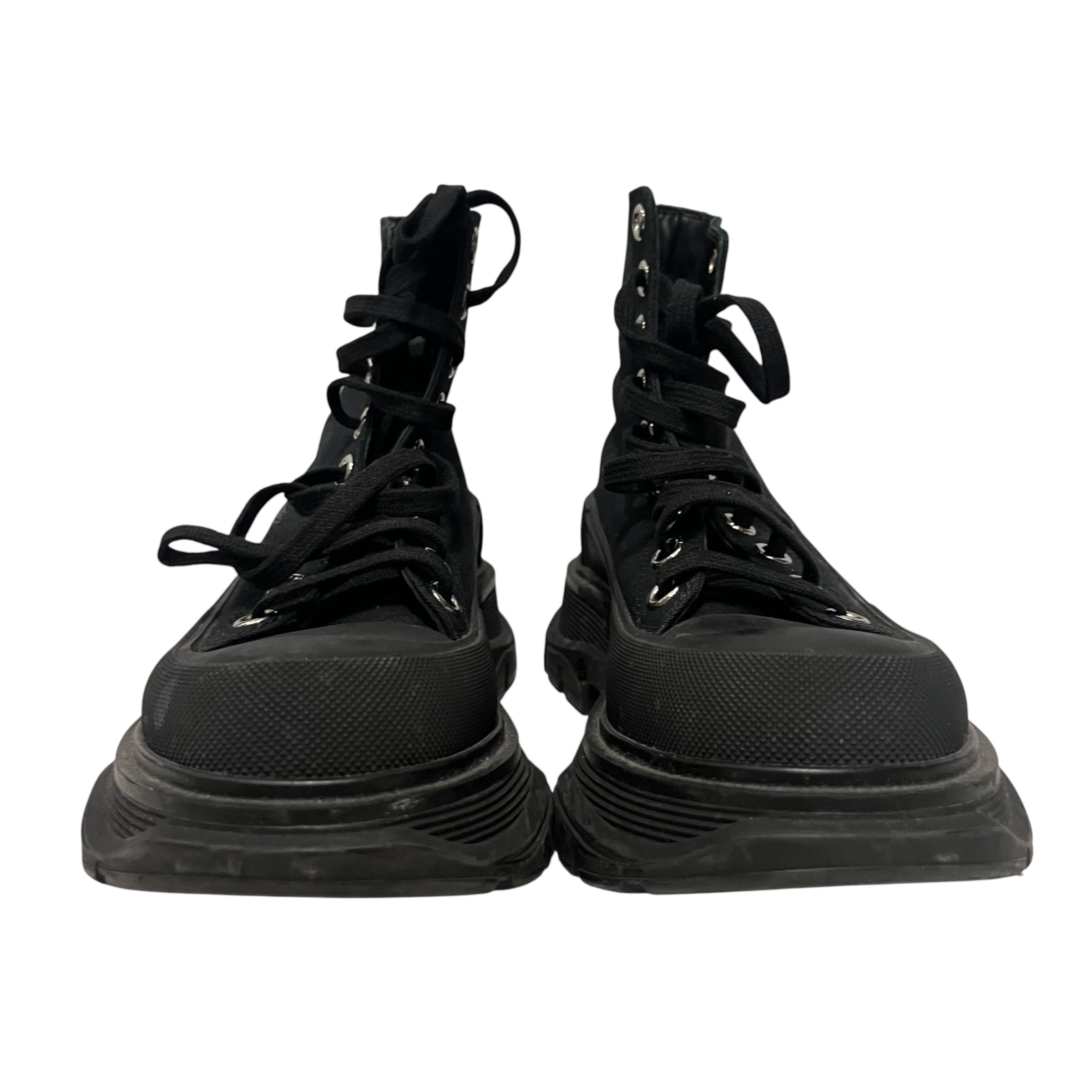 Alexander McQueen/Hi-Sneakers/US 6/Cotton/BLK/Platform/TREAD SLICK view 4