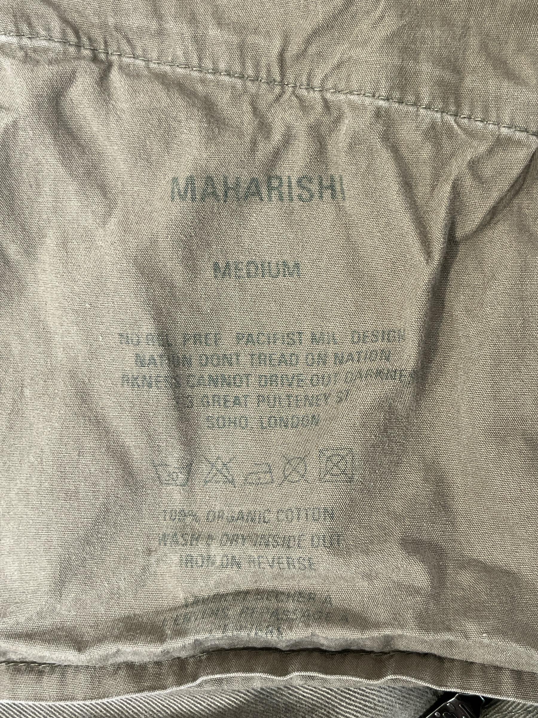 MAHARISHI/Cargo Pants/M/Cotton/KHK/Graphic/BUTTON DETAILS FLORAL STITCH view 3