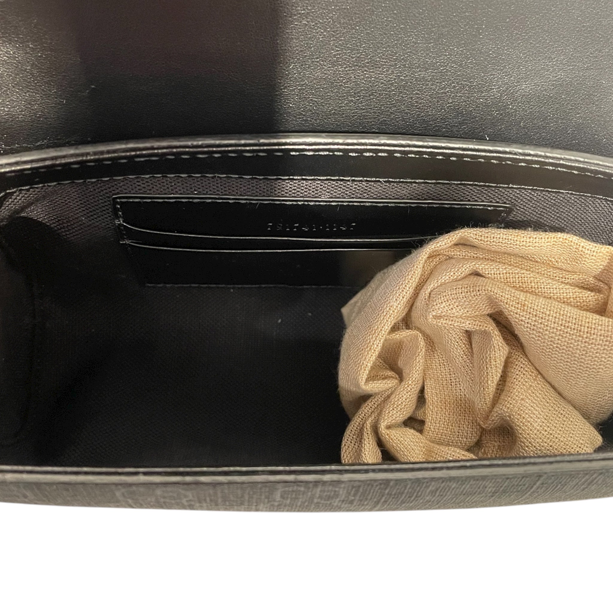 GUCCI/Cross Body Bag/All Over Print/Leather/BLK/GG mini bag view 3