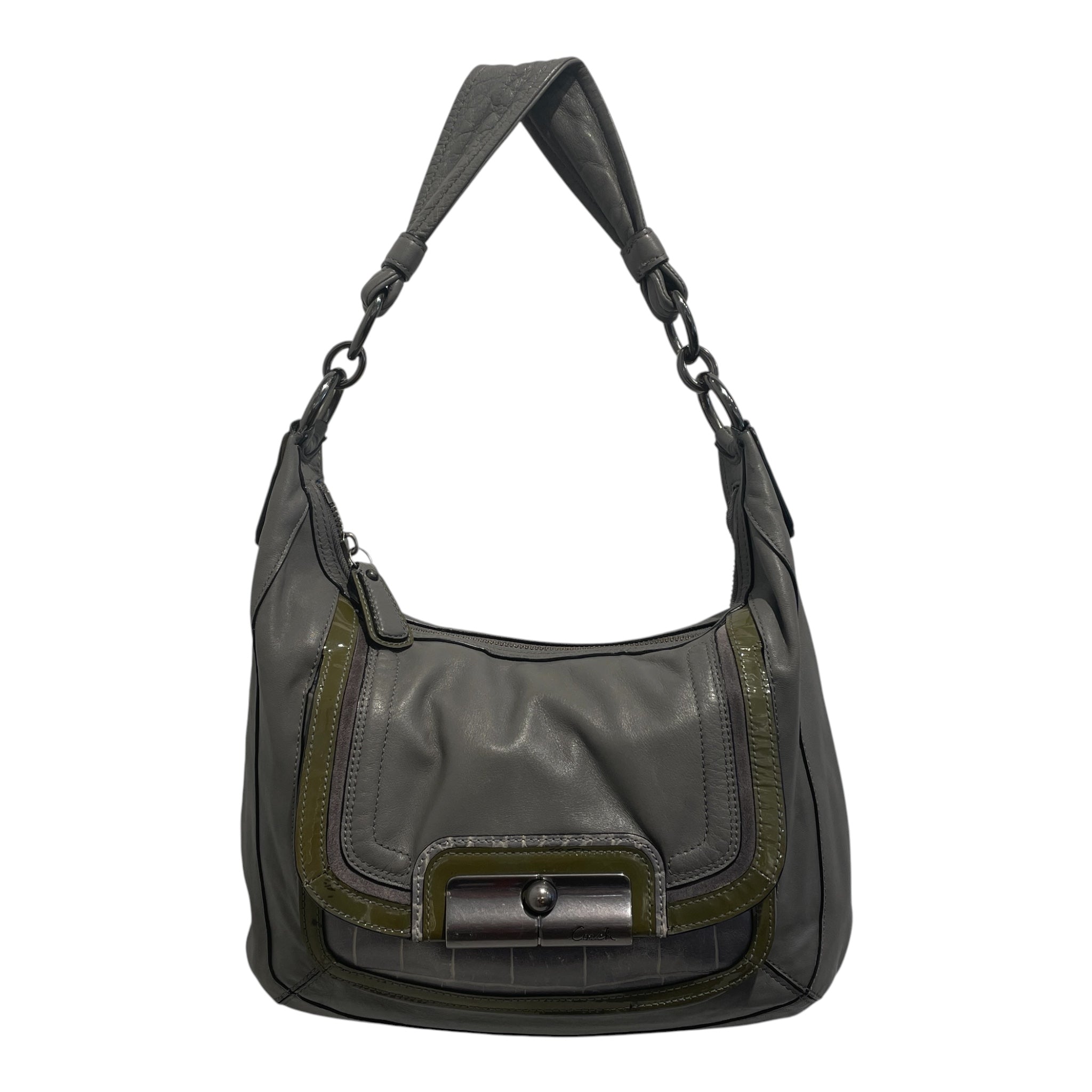 COACH/Hand Bag/Leather/GRY/KRISTIN SPECTATOR HOBO view 1