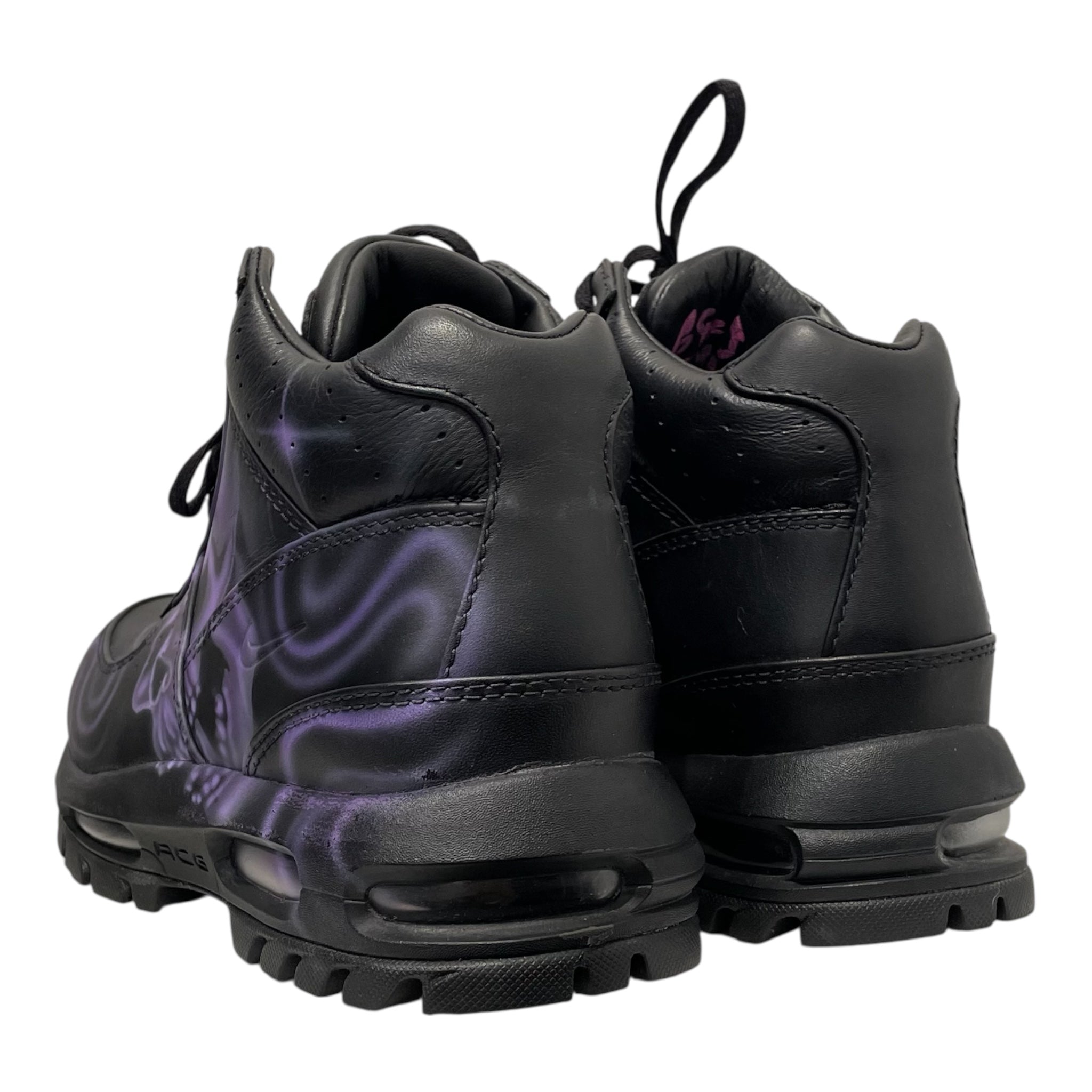 NIKE ACG/Hi-Sneakers/US 8/Leather/BLK/skull airbrush view 2