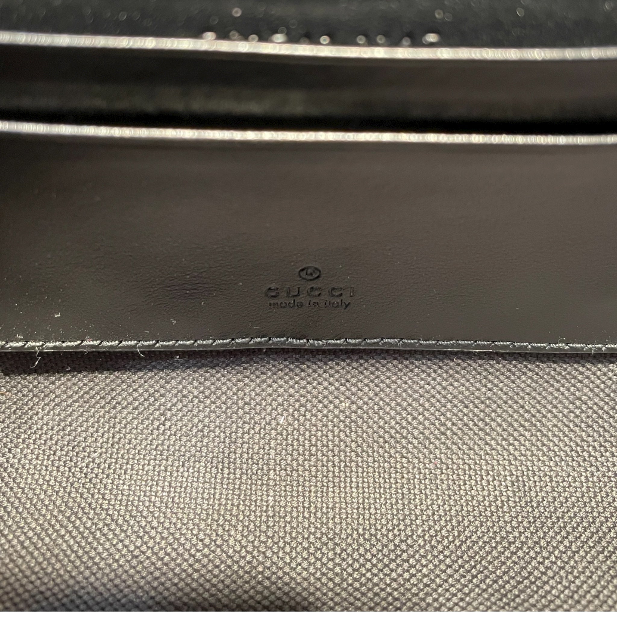 GUCCI/Cross Body Bag/All Over Print/Leather/BLK/GG mini bag view 4