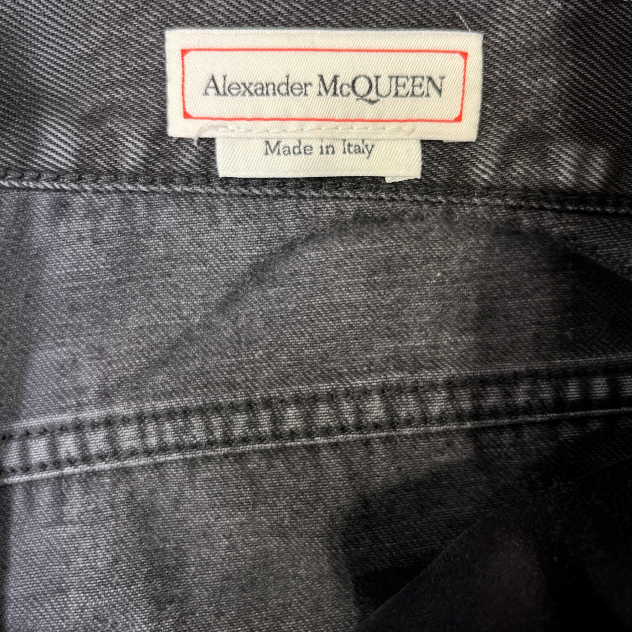 Alexander McQueen/Bootcut Pants/44/Denim/BLK/ view 3