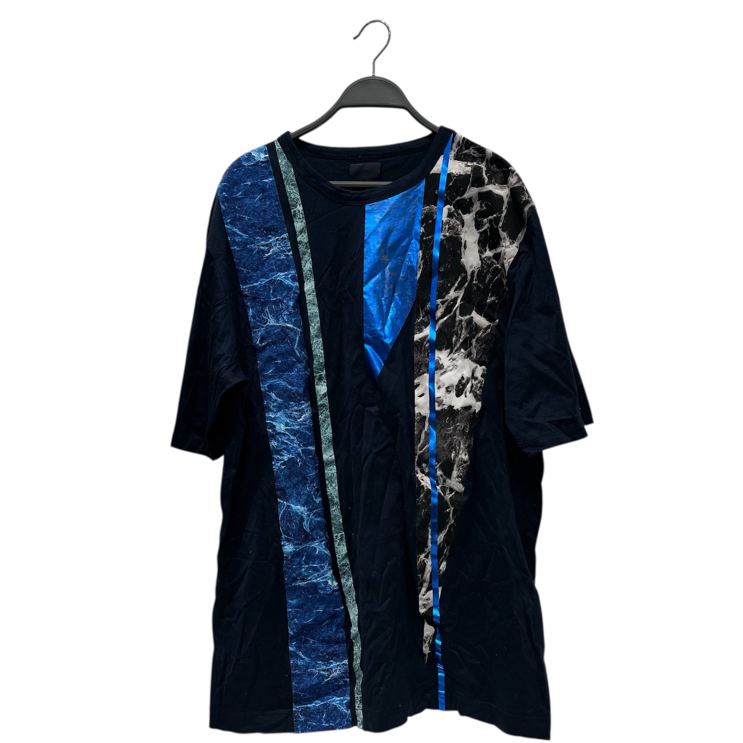 Juun.J/T-Shirt/48/Cotton/NVY/All Over Print/YOUTH GEO MARBLE METALLIC view 1