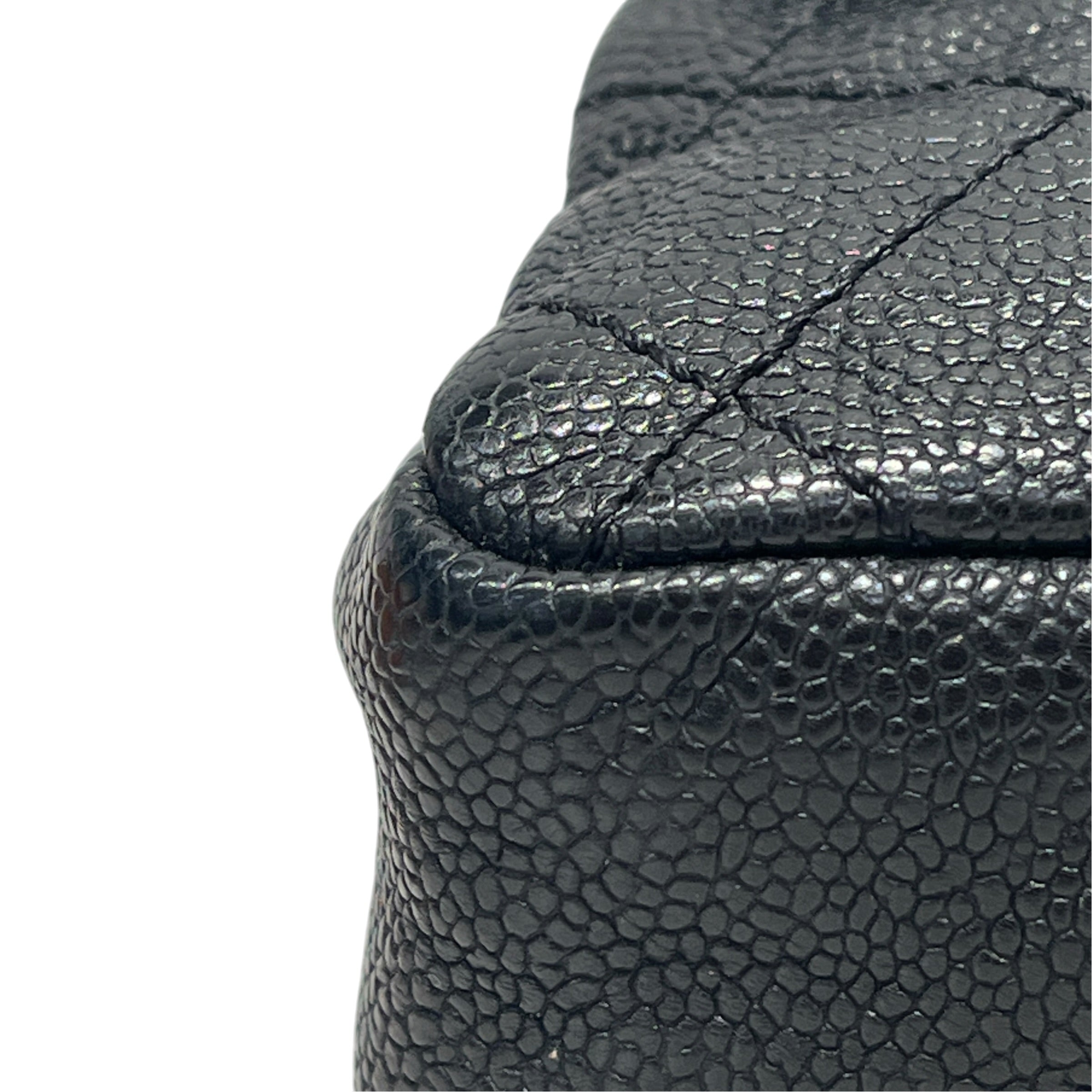 CHANEL/Cross Body Bag/Leather/BLK/MINI SIMPLY CC flap bag view 7