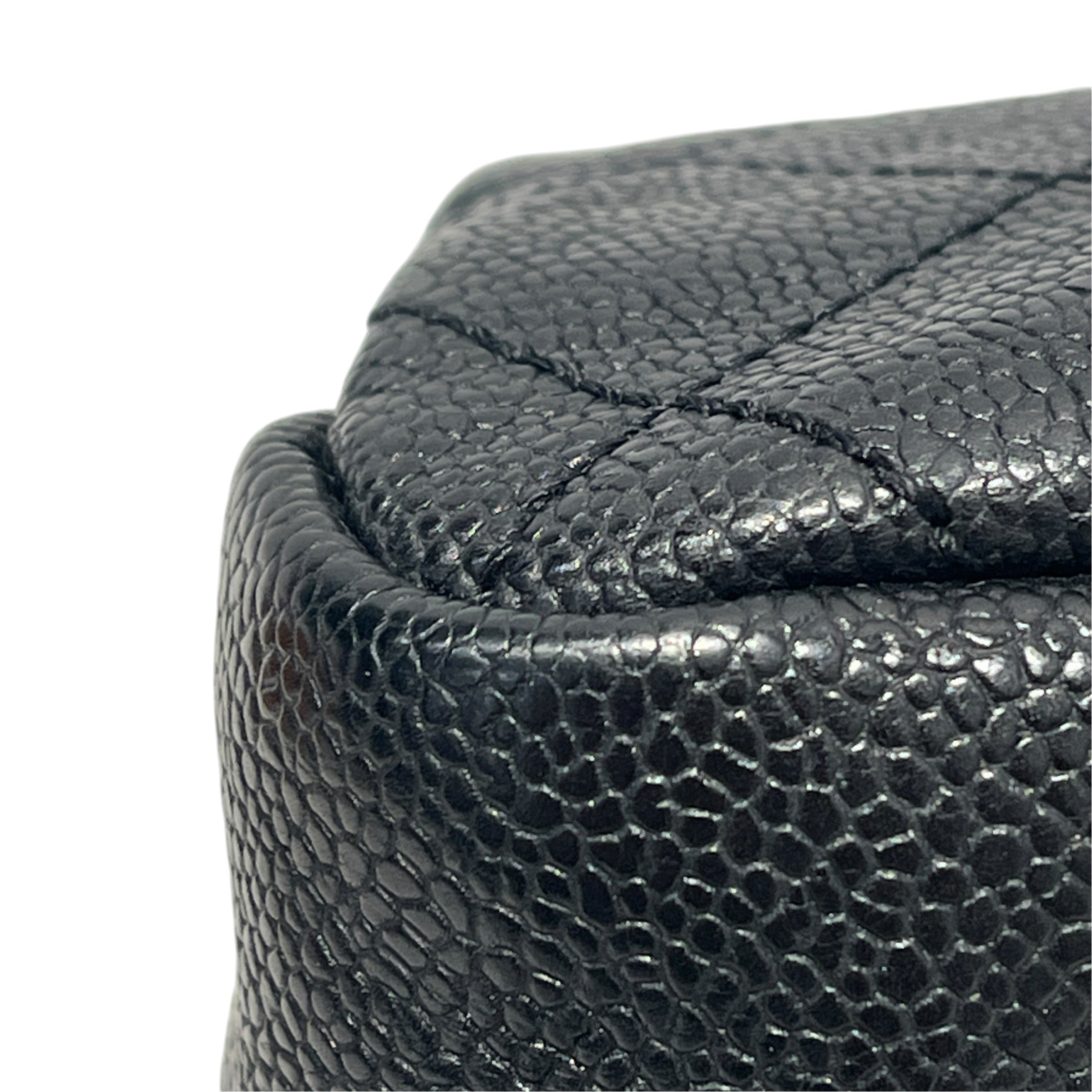 CHANEL/Cross Body Bag/Leather/BLK/MINI SIMPLY CC flap bag view 9