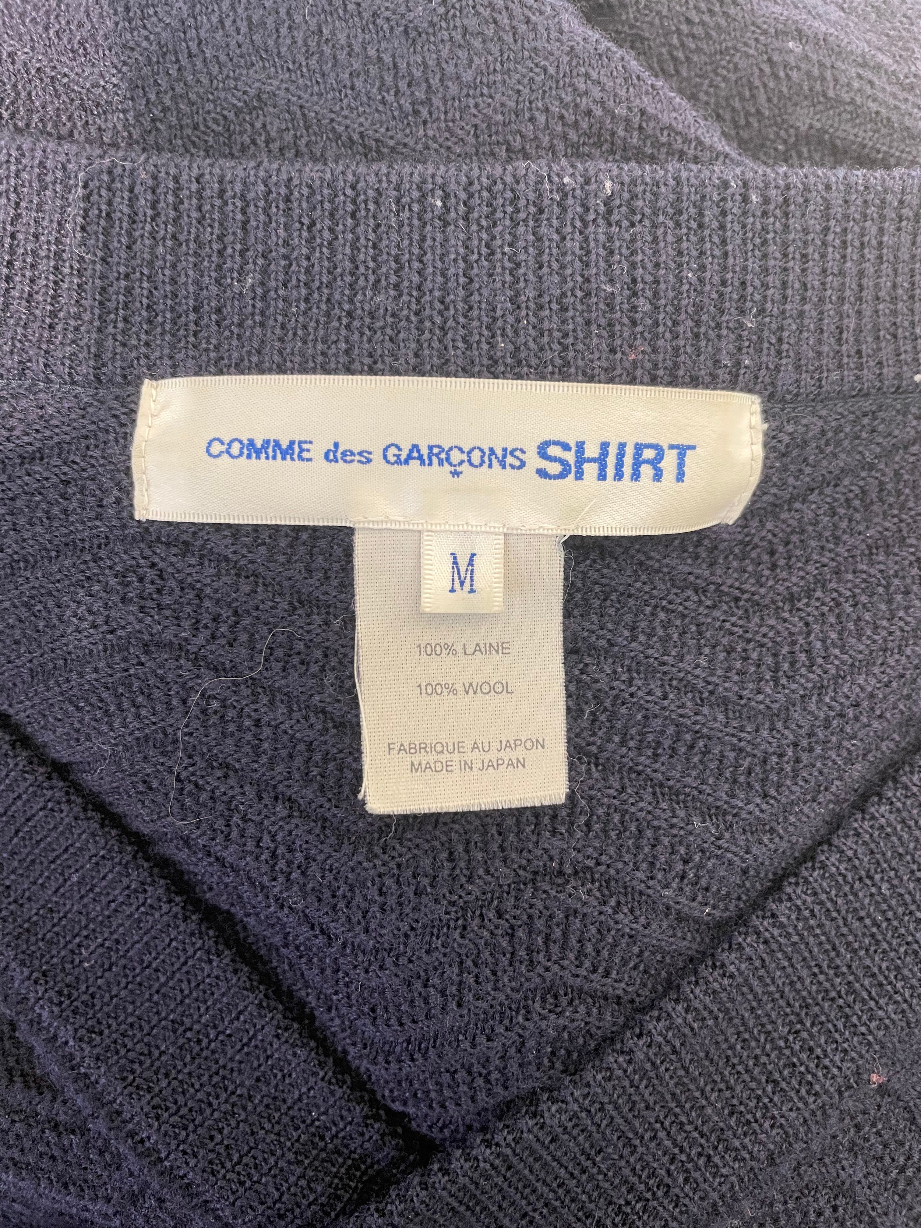 COMME des GARCONS SHIRT/Cardigan/M/Wool/NVY/ view 3