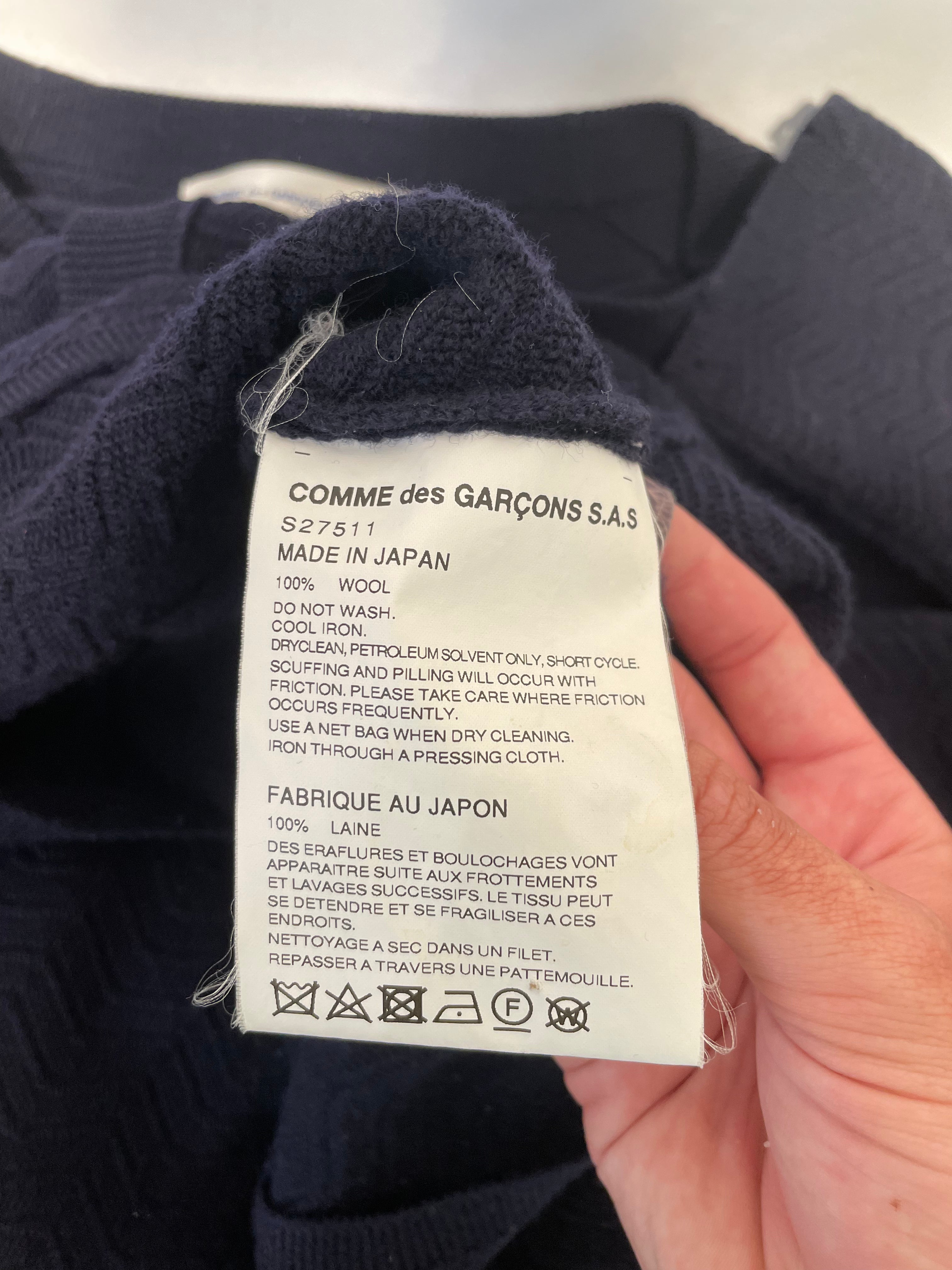 COMME des GARCONS SHIRT/Cardigan/M/Wool/NVY/ view 4