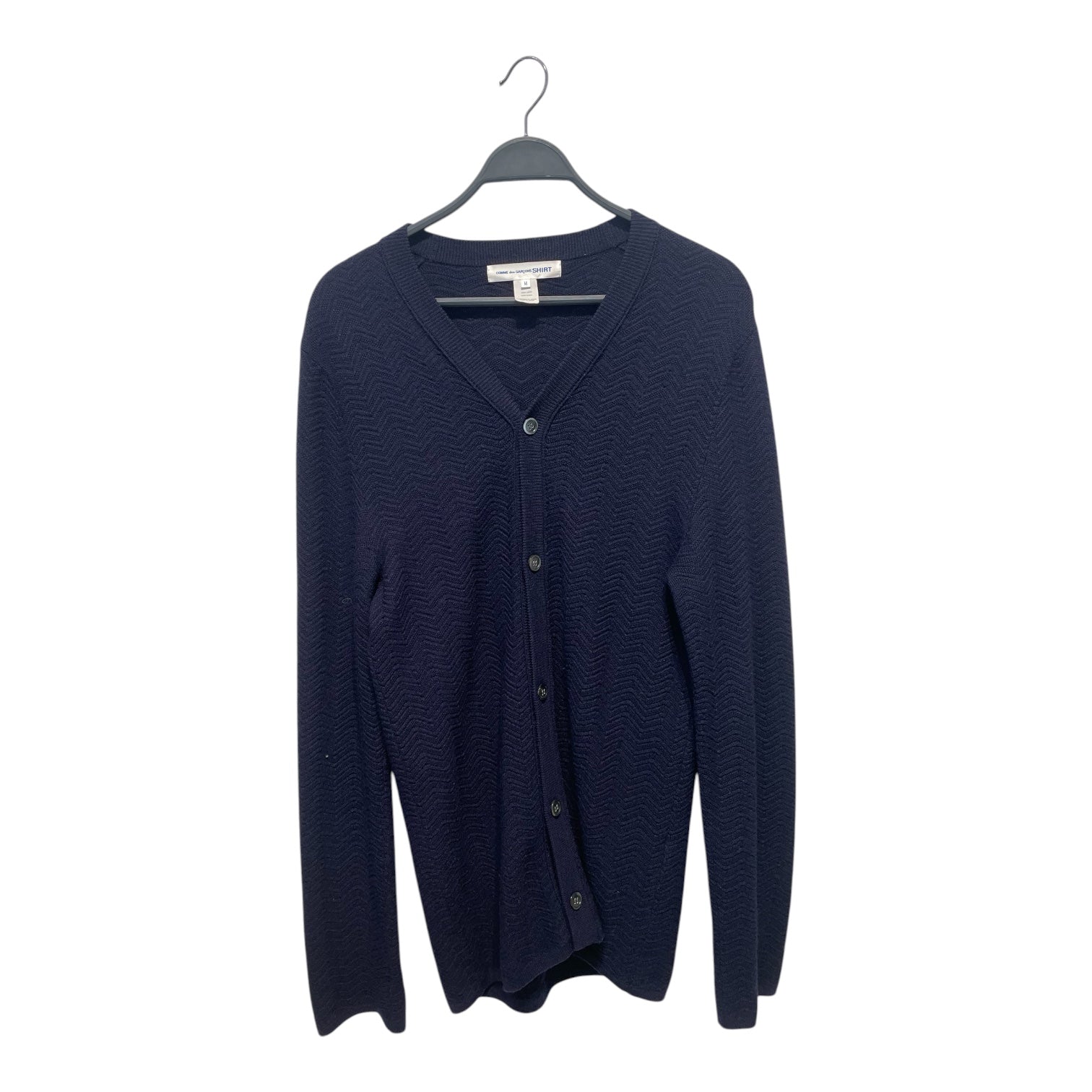 COMME des GARCONS SHIRT/Cardigan/M/Wool/NVY/ view 1