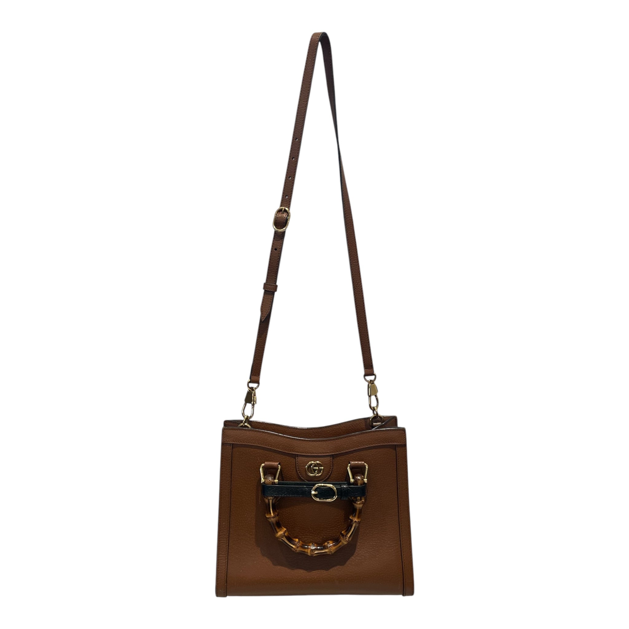 GUCCI/Cross Body Bag/Leather/BRW/diana bamboo tote view 1