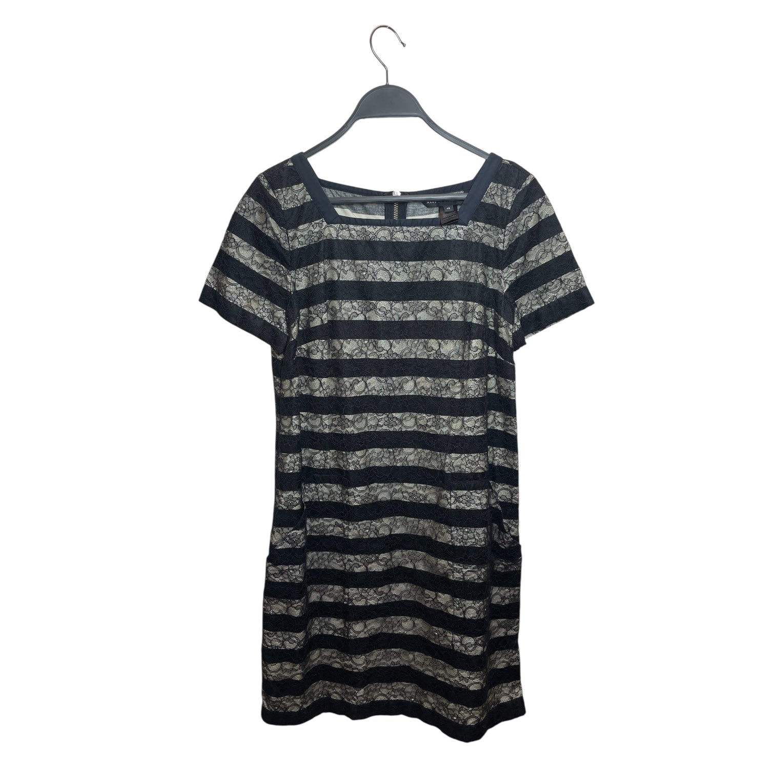 MARC BY MARC JACOBS/Dress/XS/Stripe/Nylon/BLK/LACE DRESS view 1