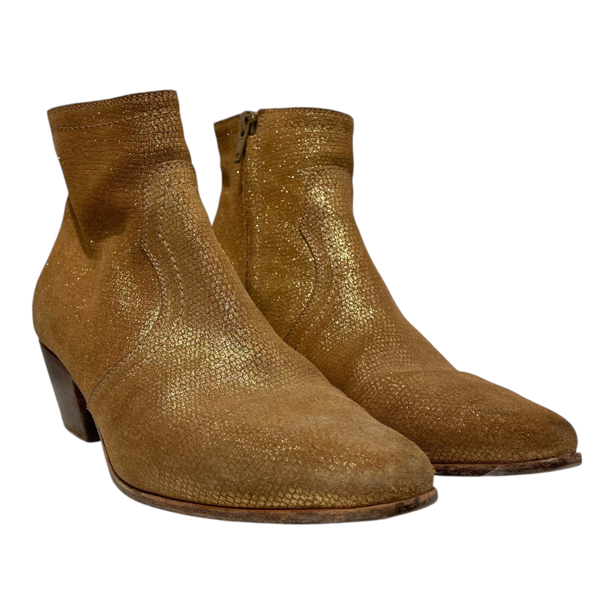 SAINT LAURENT/Boots/EU 36.5/Cotton/GLD/ view 1