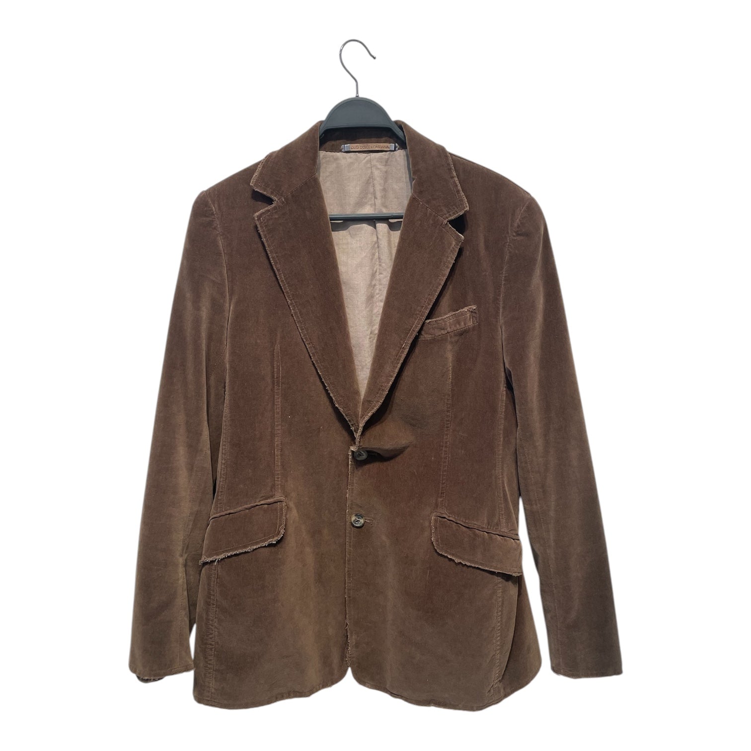 DOLCE&GABBANA/Jacket/L/Velour/BRW/VELVET BLAZER view 1