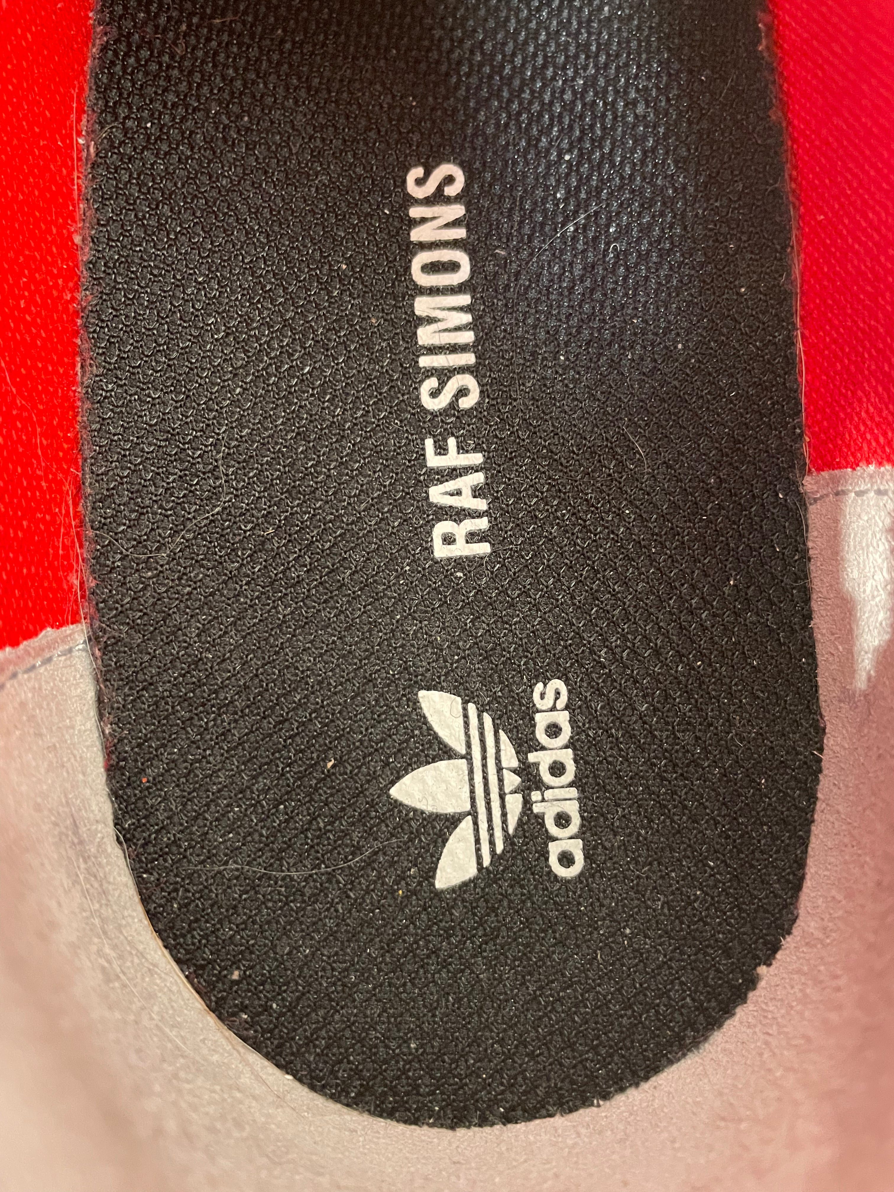 adidas/RAF SIMONS/Low-Sneakers/US 10/Cotton/RED/Detriot Runner view 3