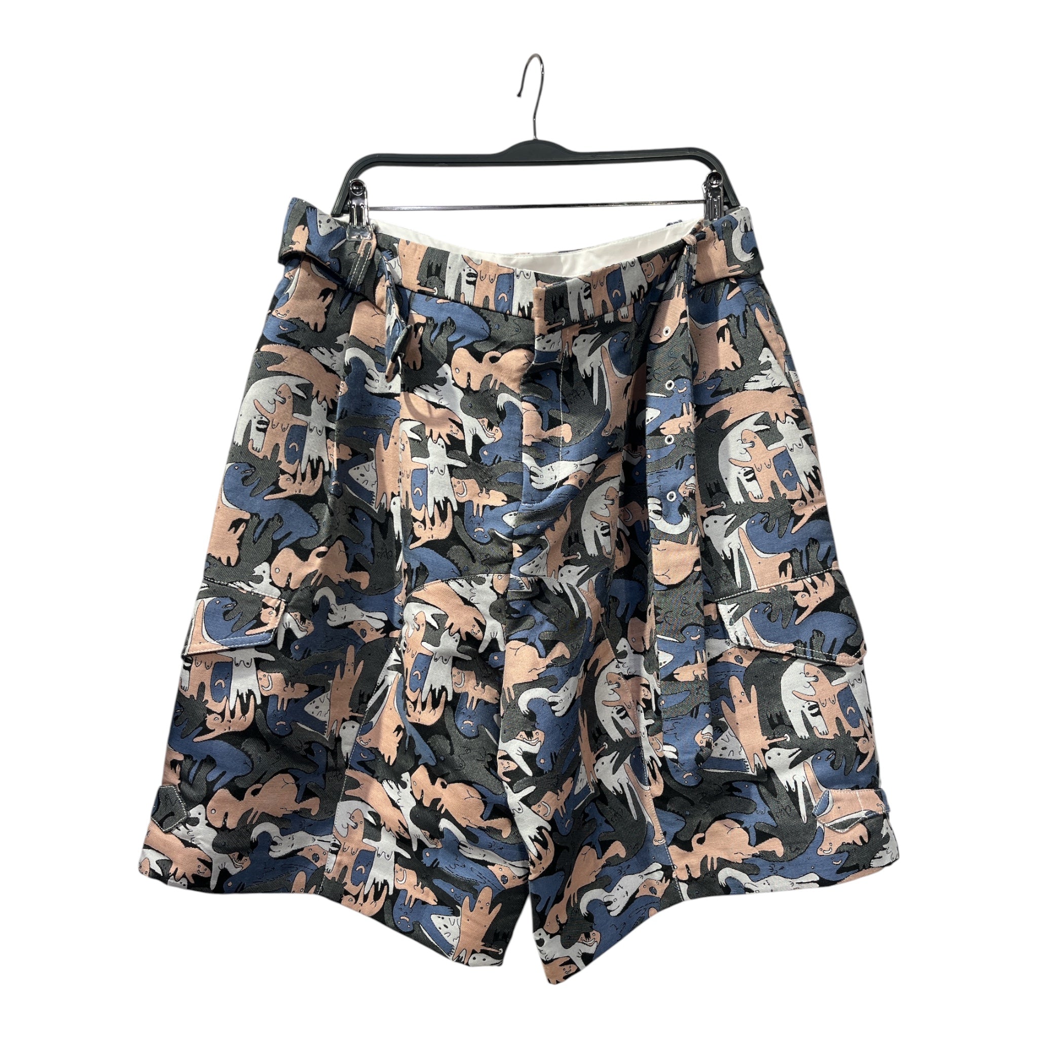 CHARLES JEFFREY LOVERBOY/Shorts/36/Polyester/MLT/All Over Print/PINK BLACK BLUE CHARACTERS view 1