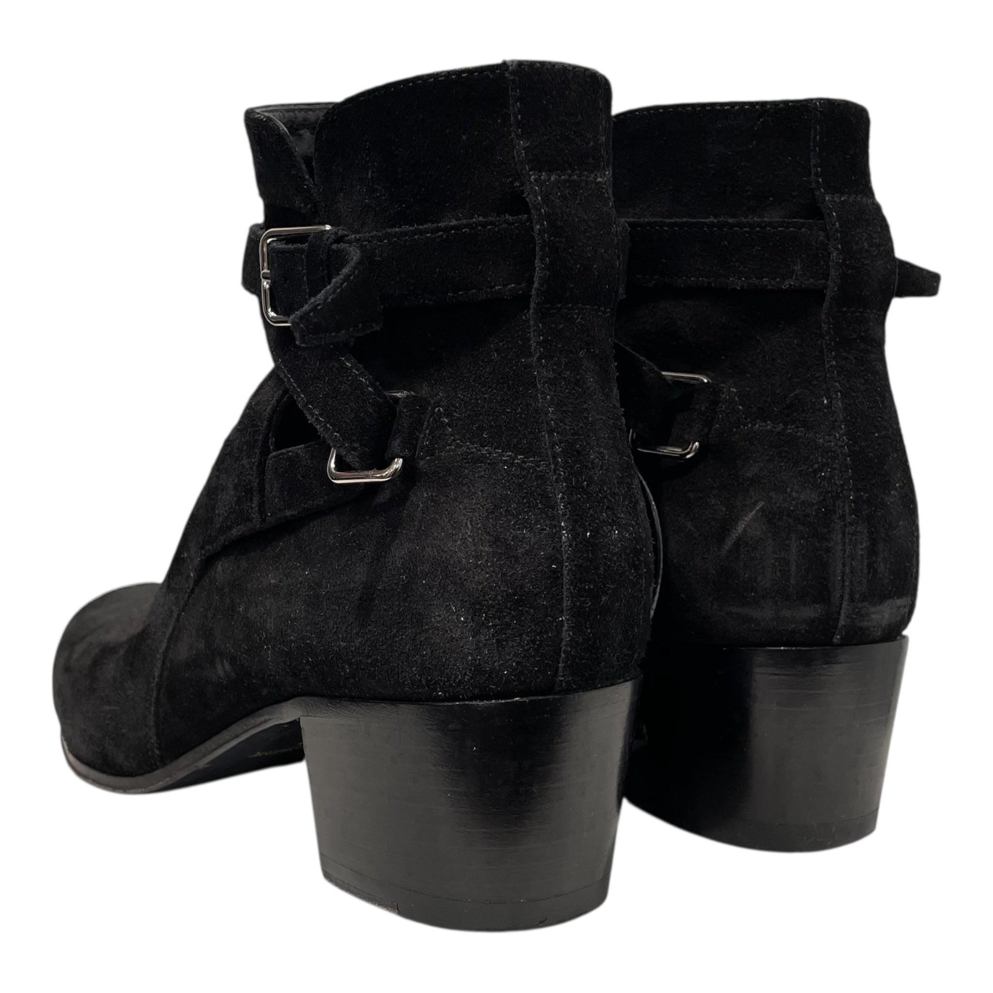 SAINT LAURENT/Western Boots/EU 37/Suede/BLK/WRAP AROUND STRAP SUEDE view 2