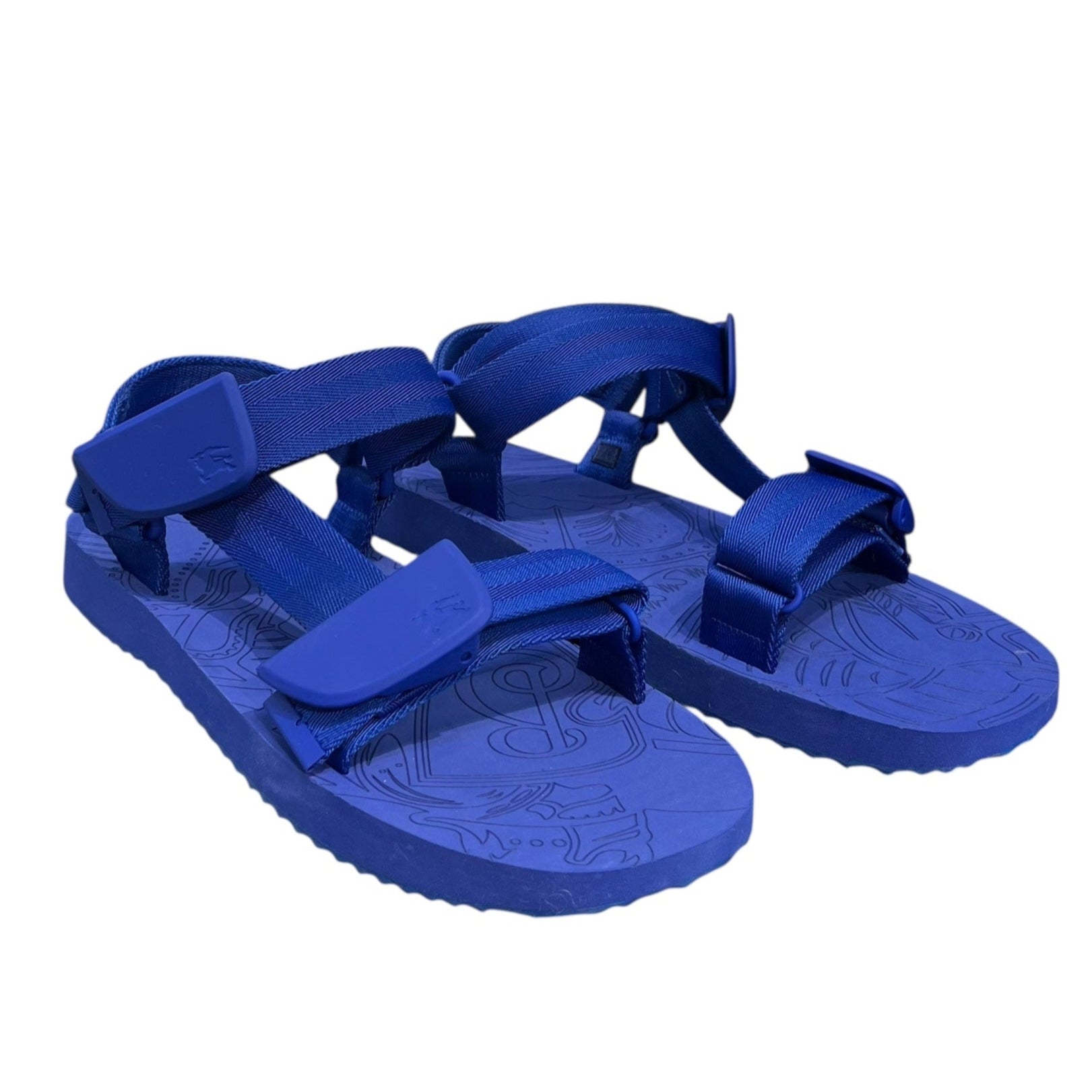 BURBERRY/Sandals/EU 46/Cotton/BLU/SLAB SANDALS BLU view 1