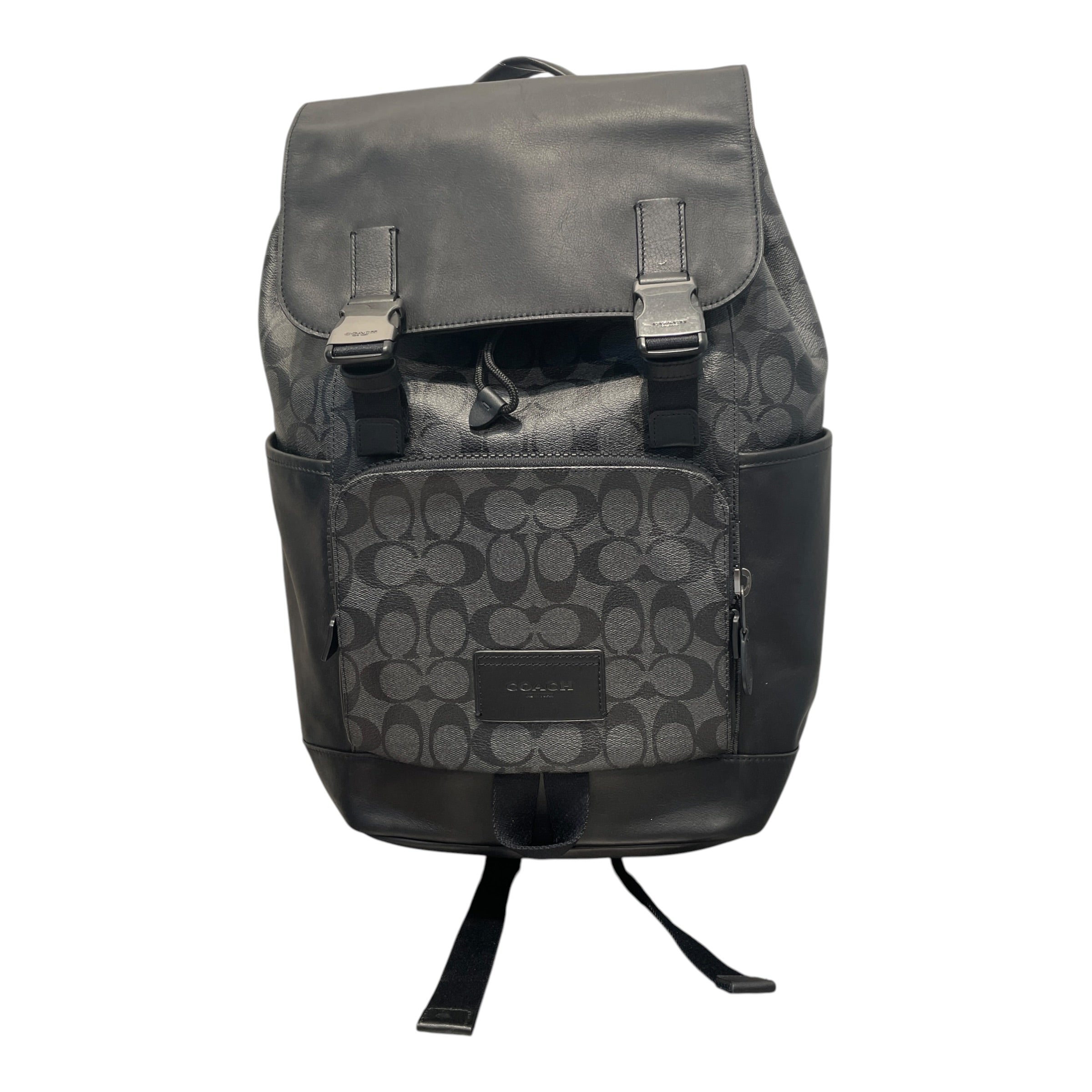 COACH/Backpack/Monogram/Leather/BLK/Track Signature Backpack