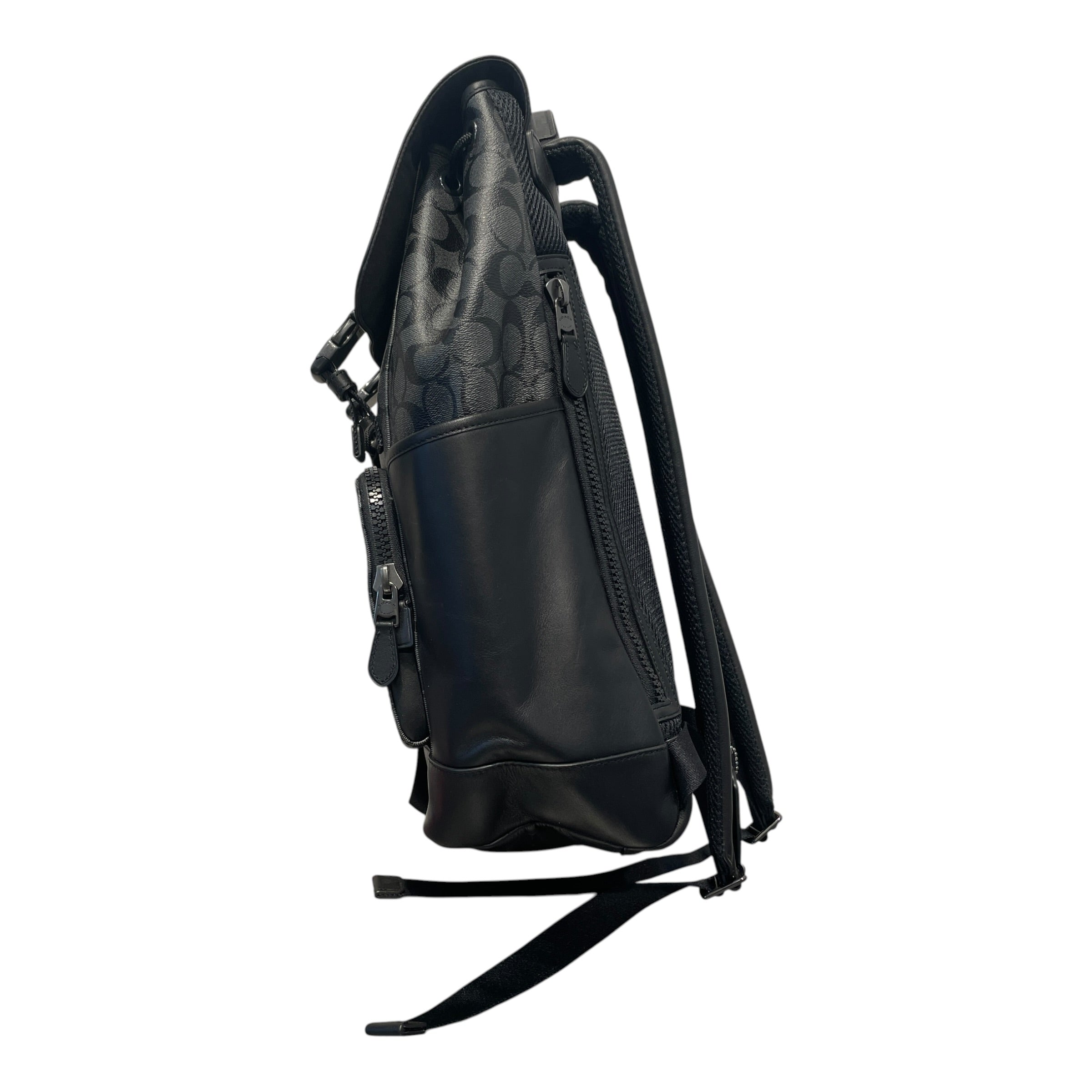 COACH/Backpack/Monogram/Leather/BLK/Track Signature Backpack view 2