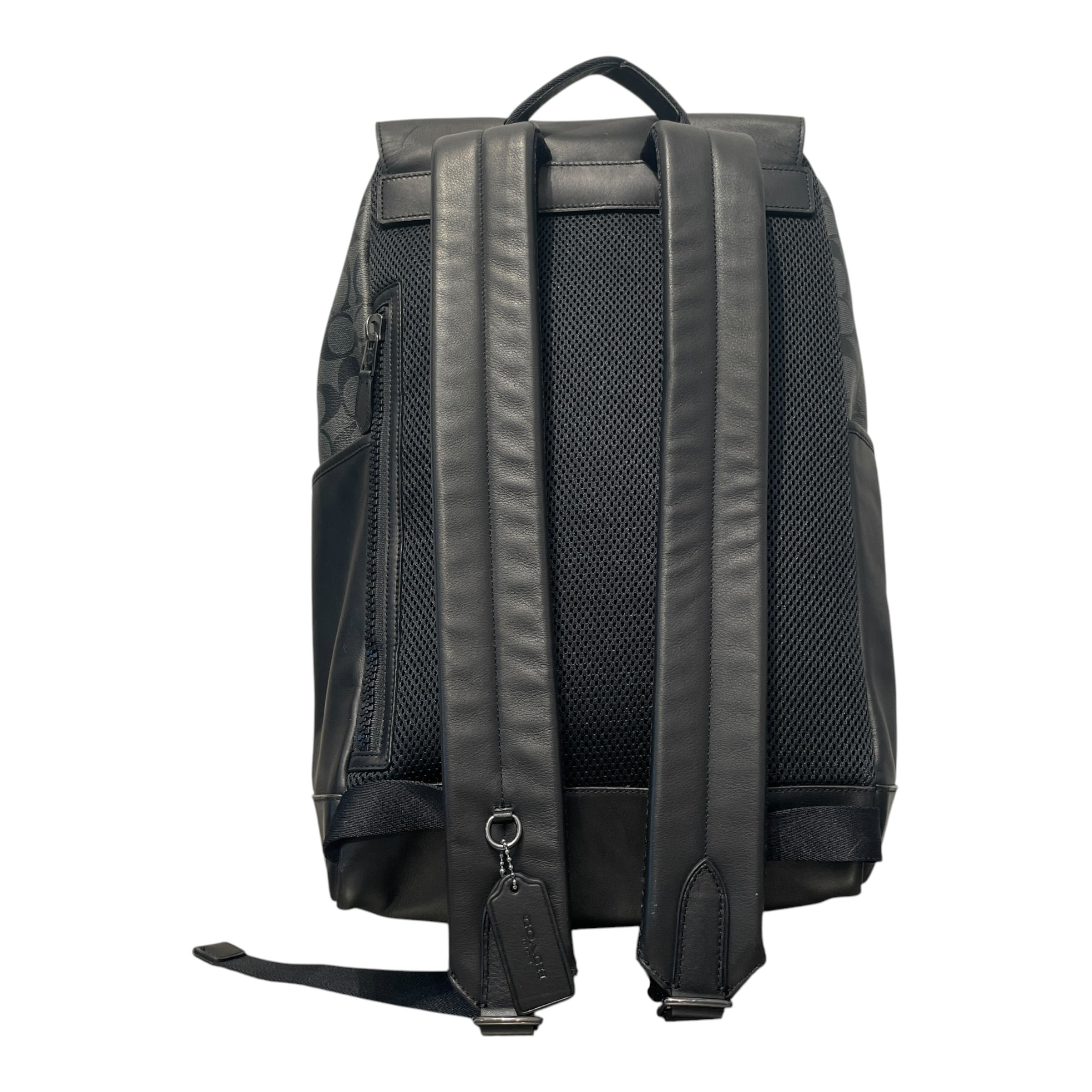 COACH/Backpack/Monogram/Leather/BLK/Track Signature Backpack view 3