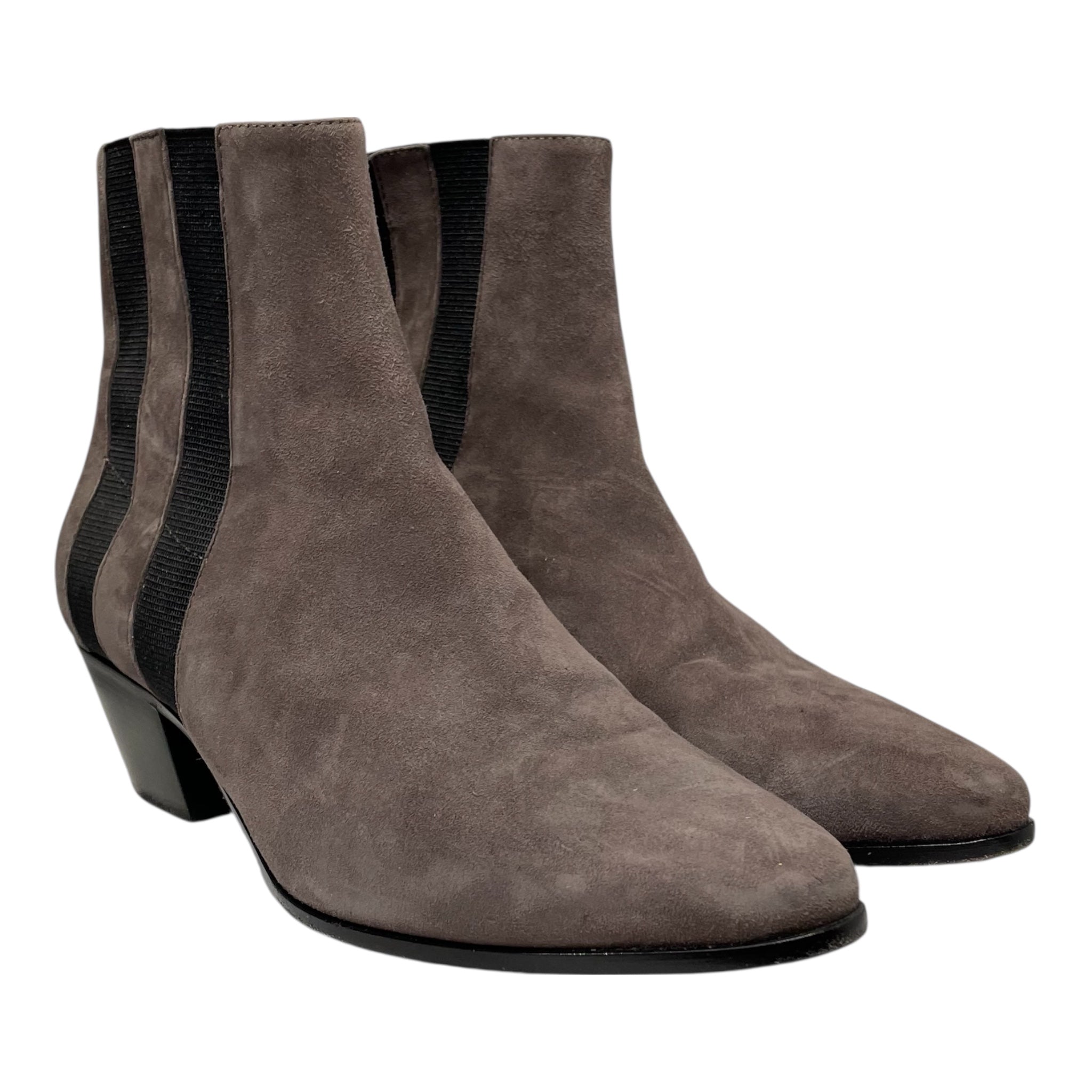 SAINT LAURENT/Chelsea Boots/EU 38/Suede/GRY/TWO MESH SLITS view 1